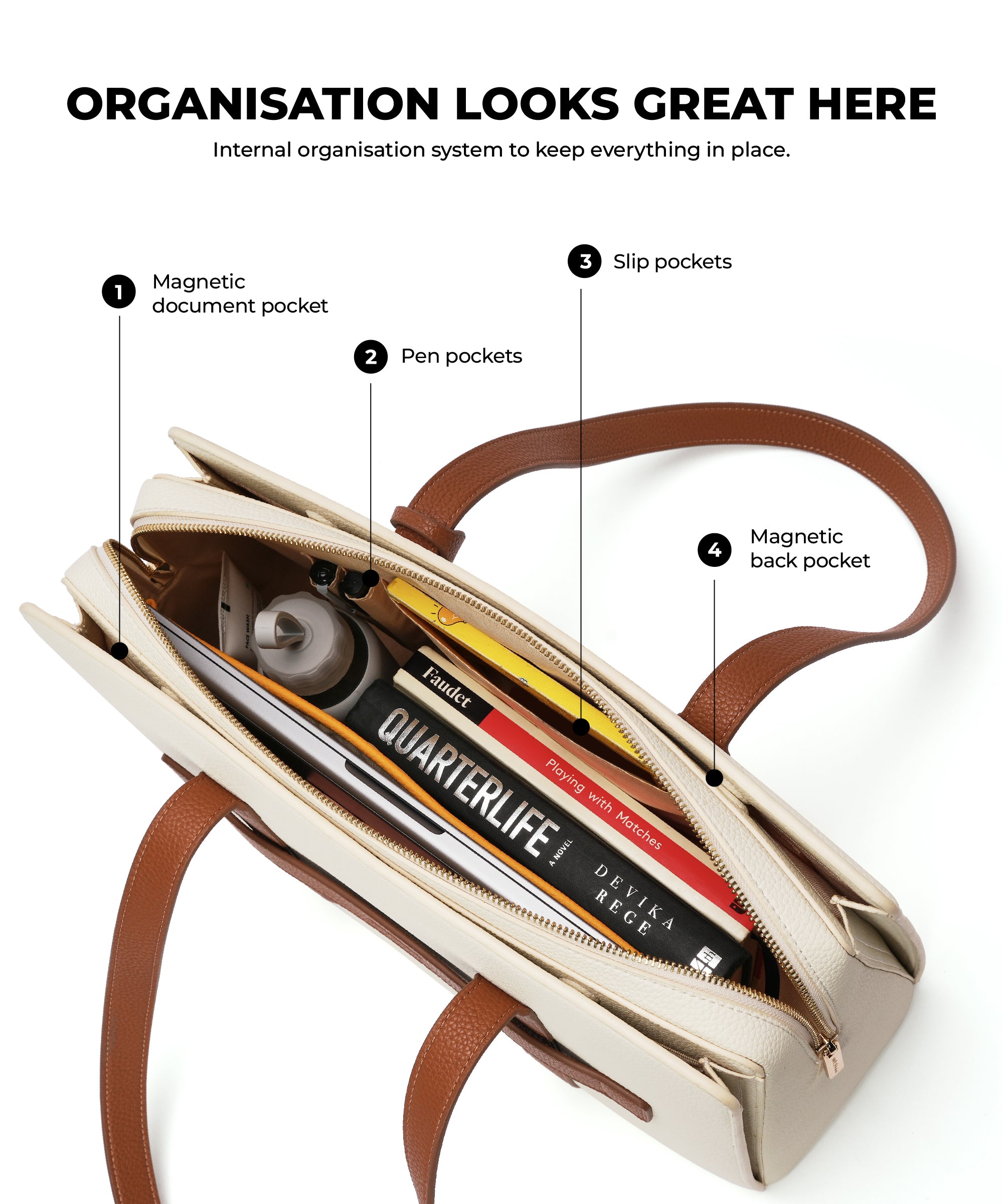 Color_Coconut Cream | The Celeste Tote