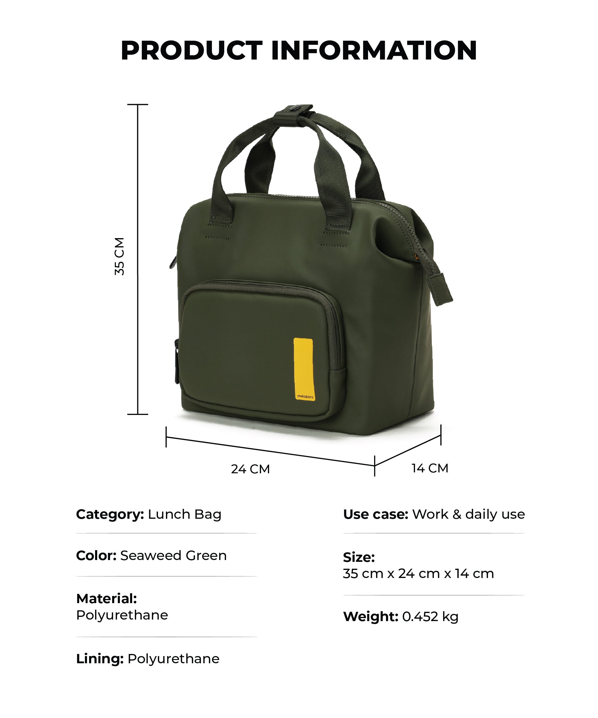 Color_Seaweed Green | The Take Out Lunch Bag