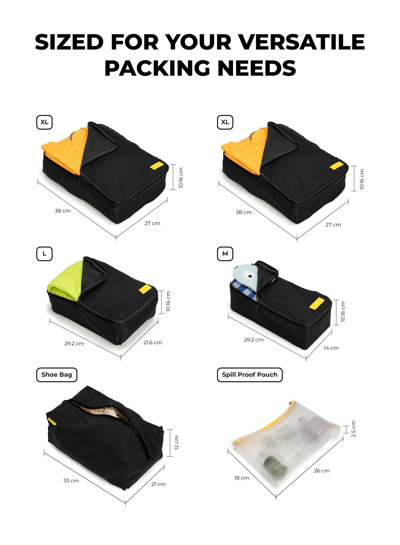 Color_Money Moves | The Packing Cubes (Set of 6)
