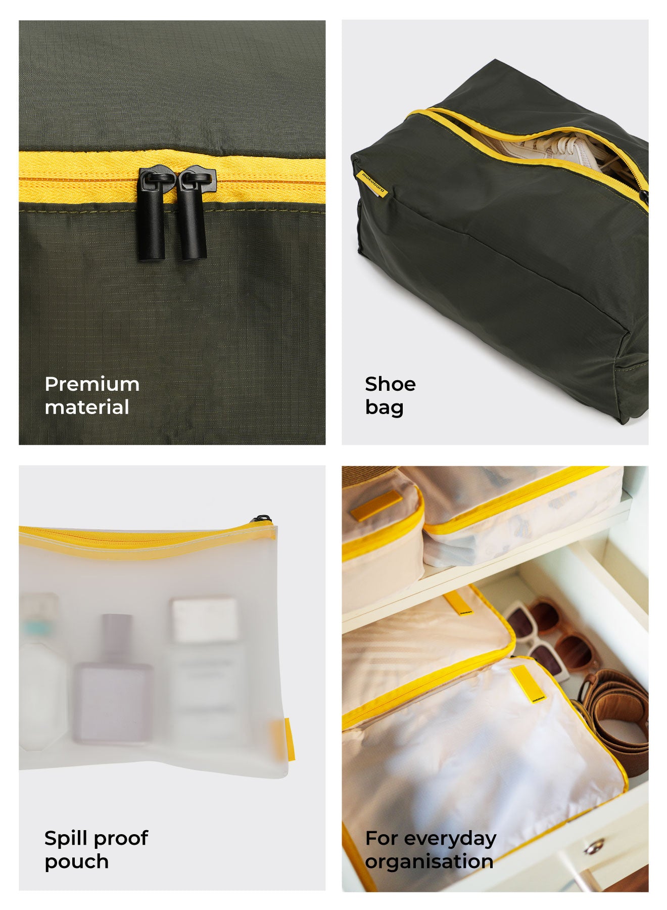 Color_Homegrown Sunray | The Packing Cubes (Set of 6)
