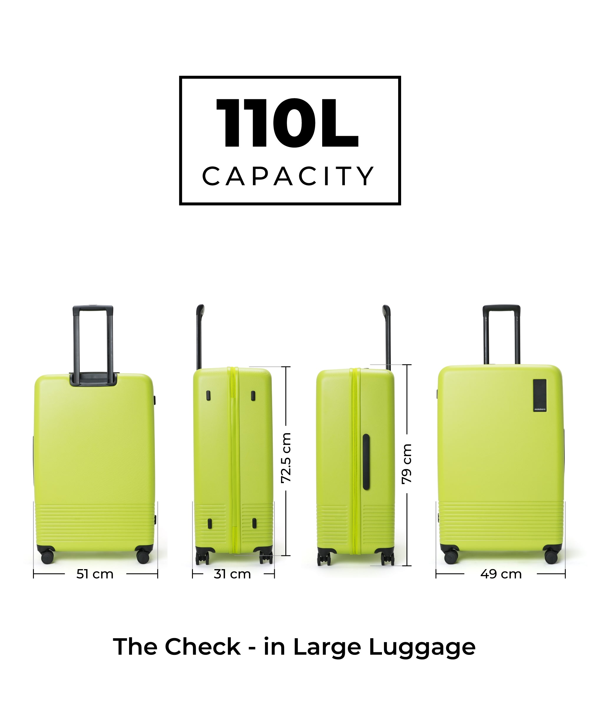 Color_Happy Green | Set of 3 Luggage