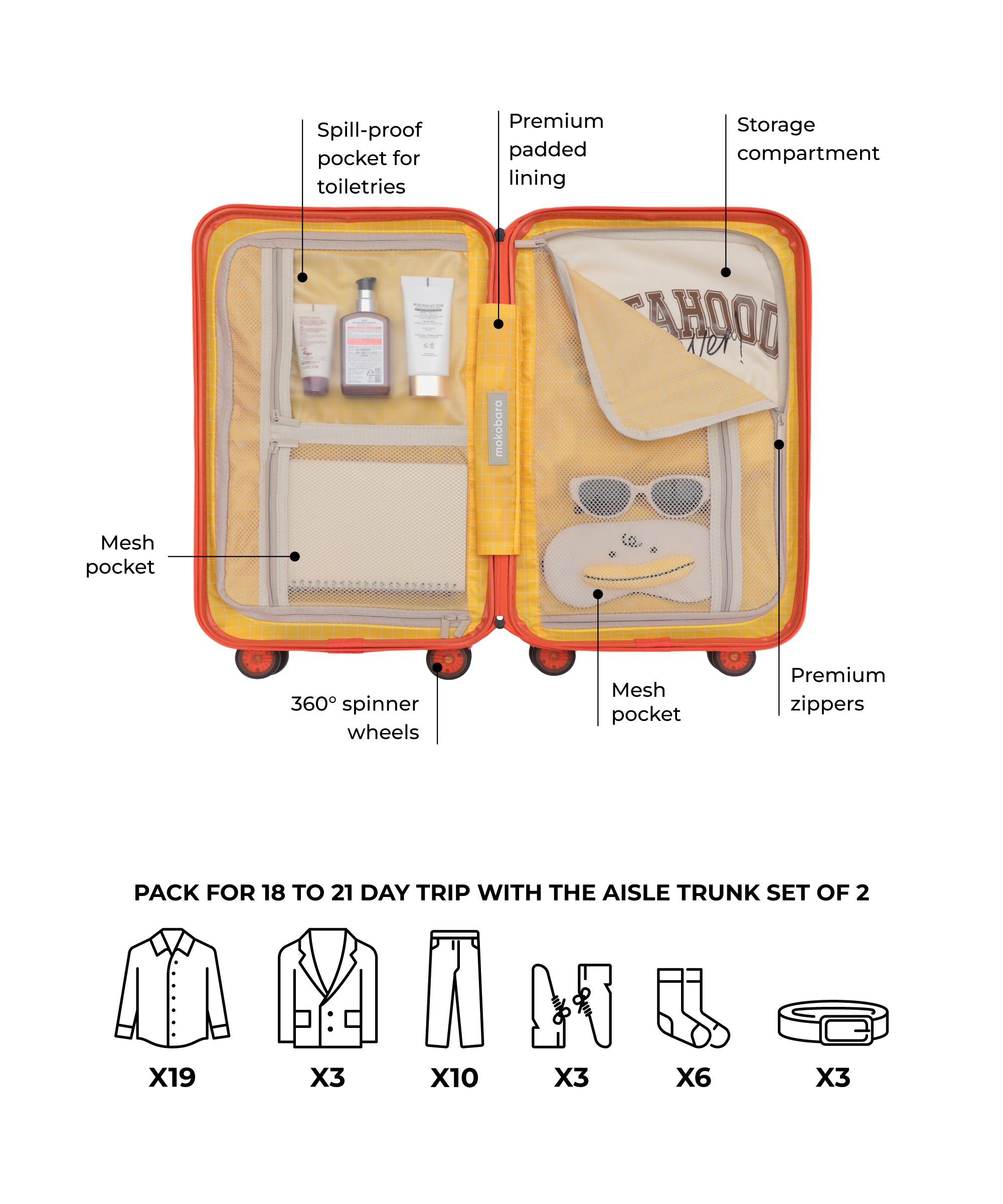 Color_Stardust | The Aisle Trunk - Set of 2