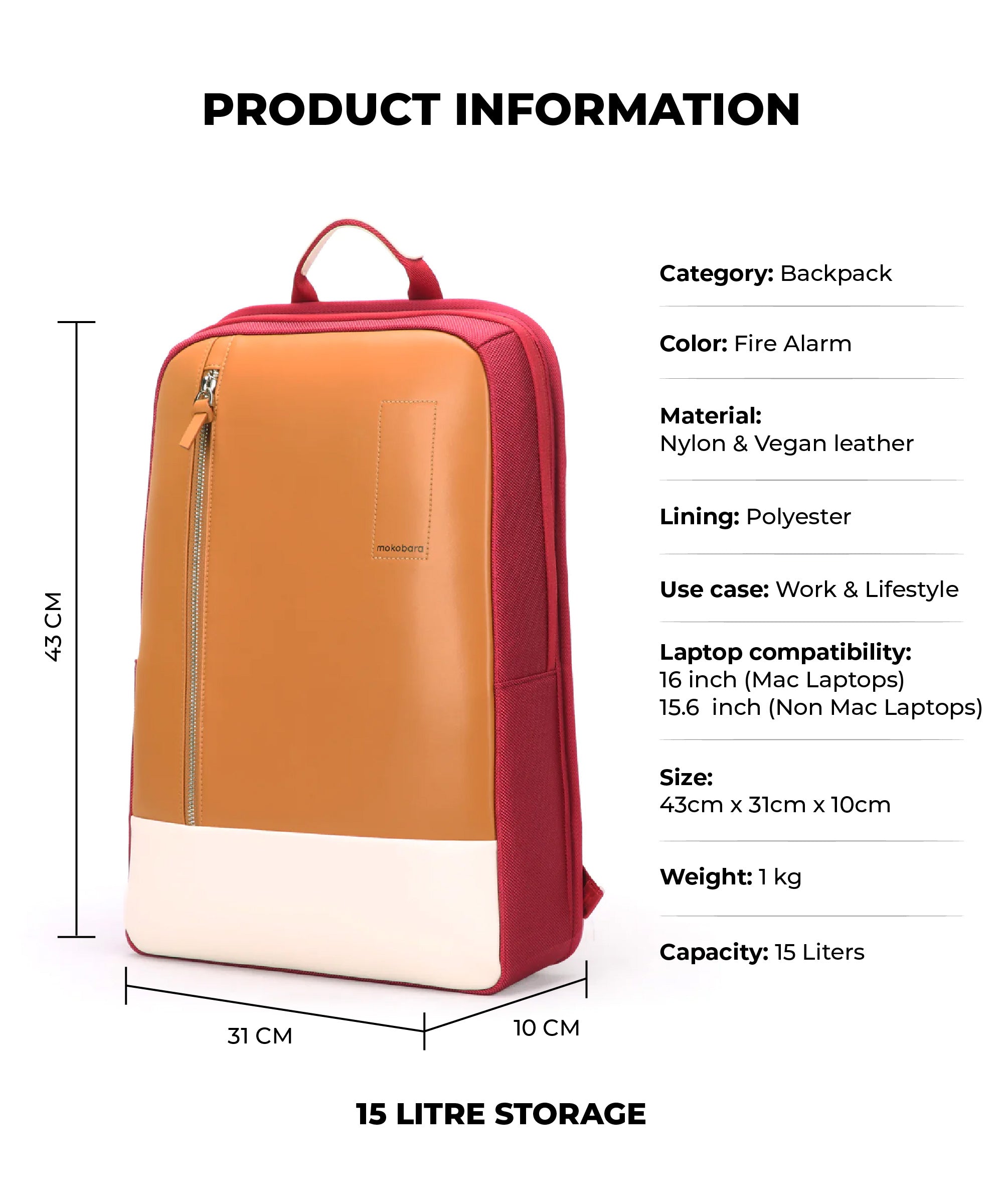 Color_Fire Alarm | The Backpack Lite - 15L
