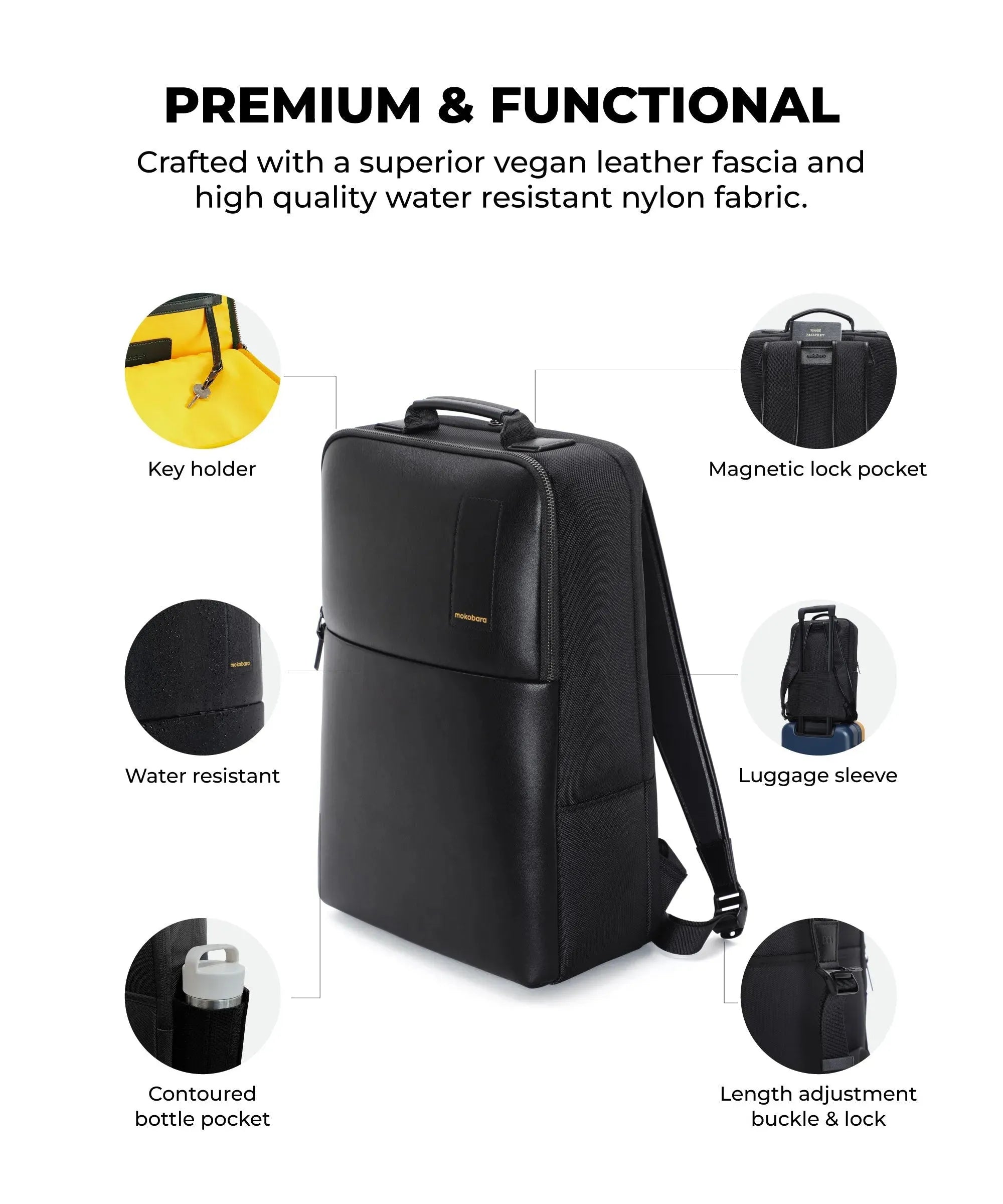 Color_Deep Black | The Backpack Pro - 21 L