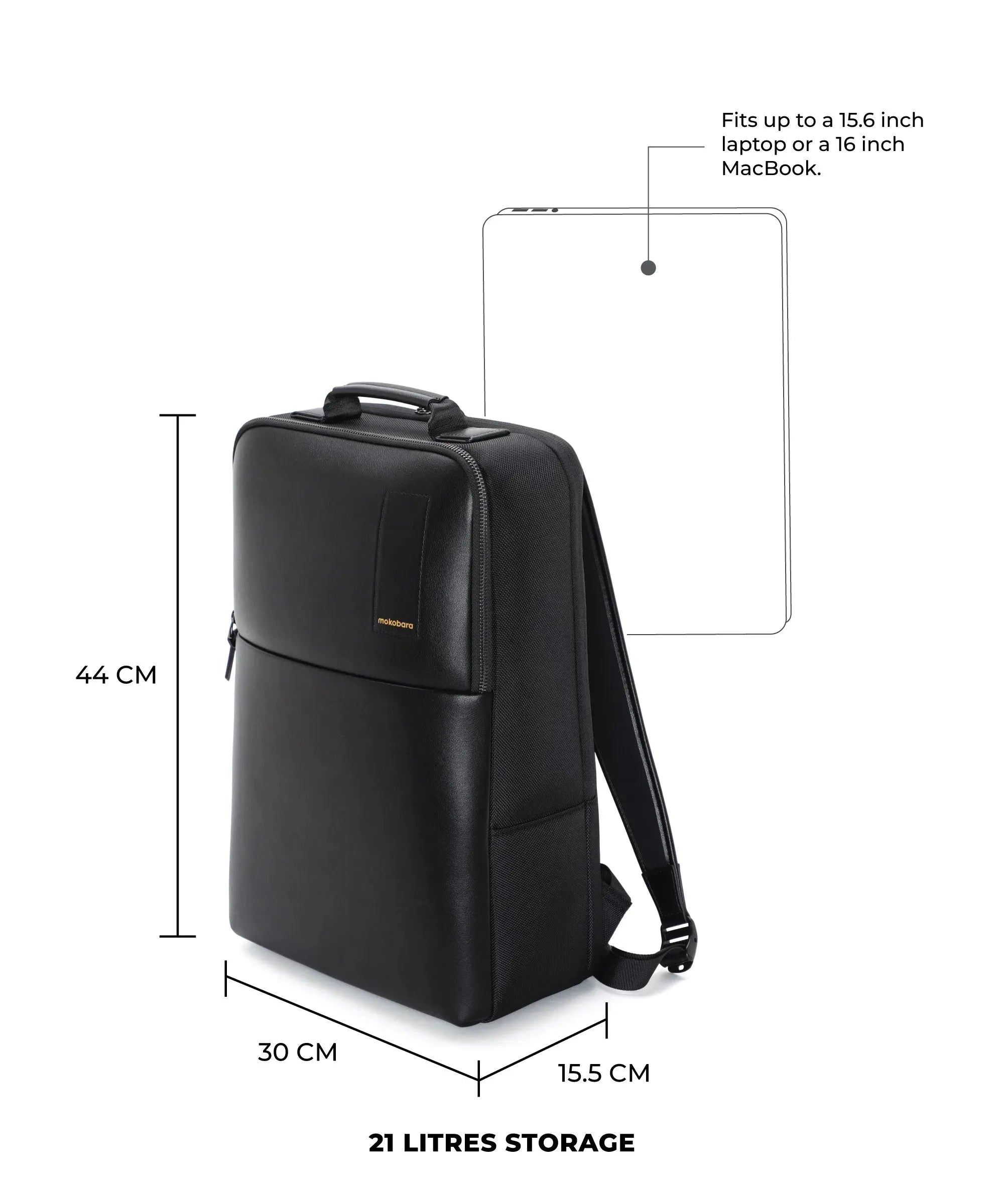 Color_Deep Black | The Backpack Pro - 21 L