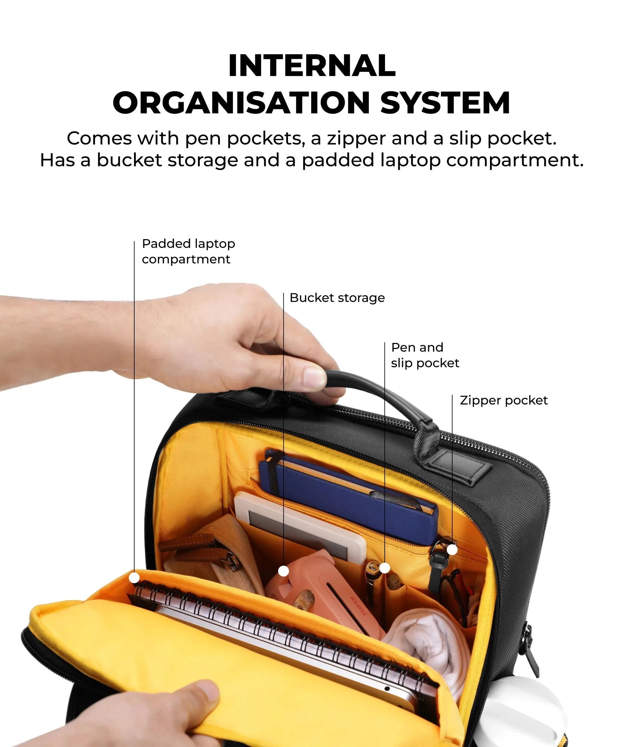 Color_Deep Black | The Backpack Pro - 21 L