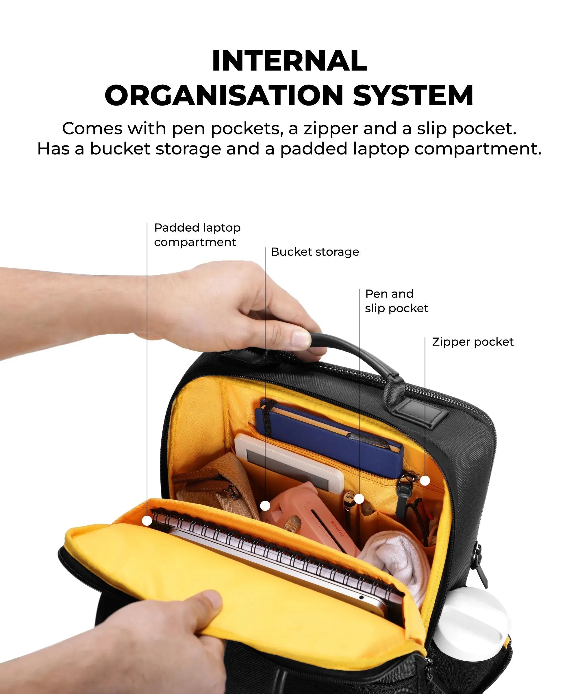 Color_Deep Black | The Backpack Pro - 21 L