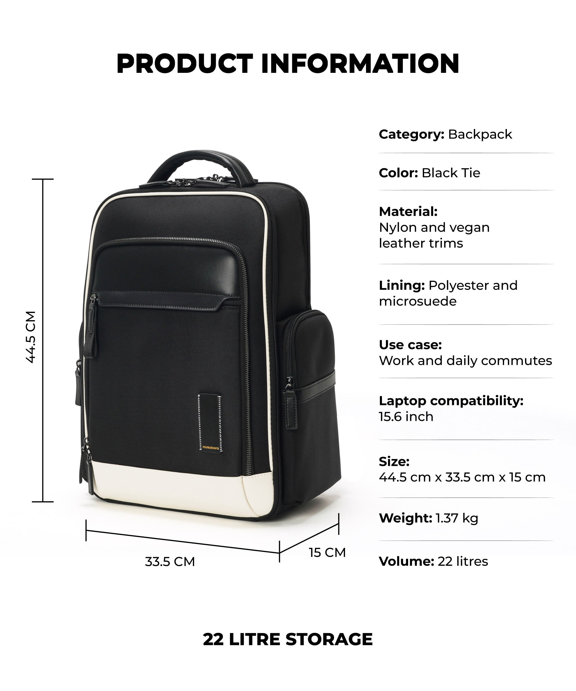 Color_Black Tie | The Bass Backpack - 22L