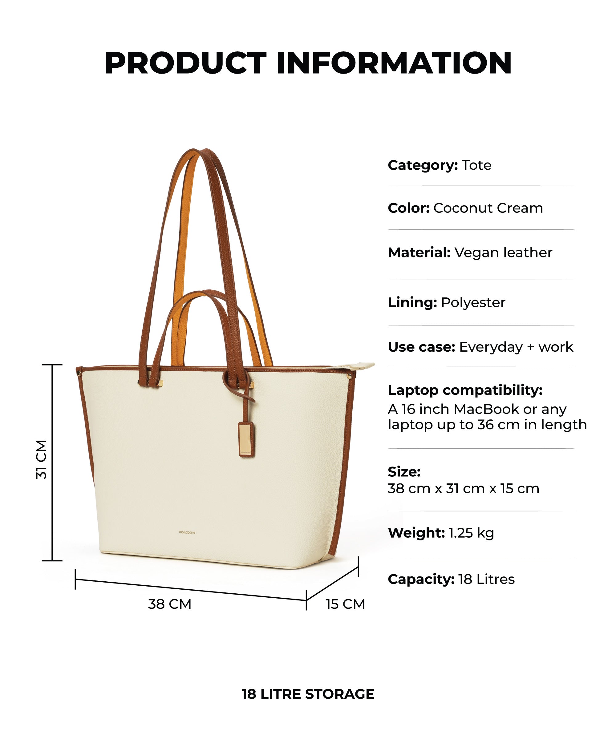 Color_Coconut Cream | The Belle Tote