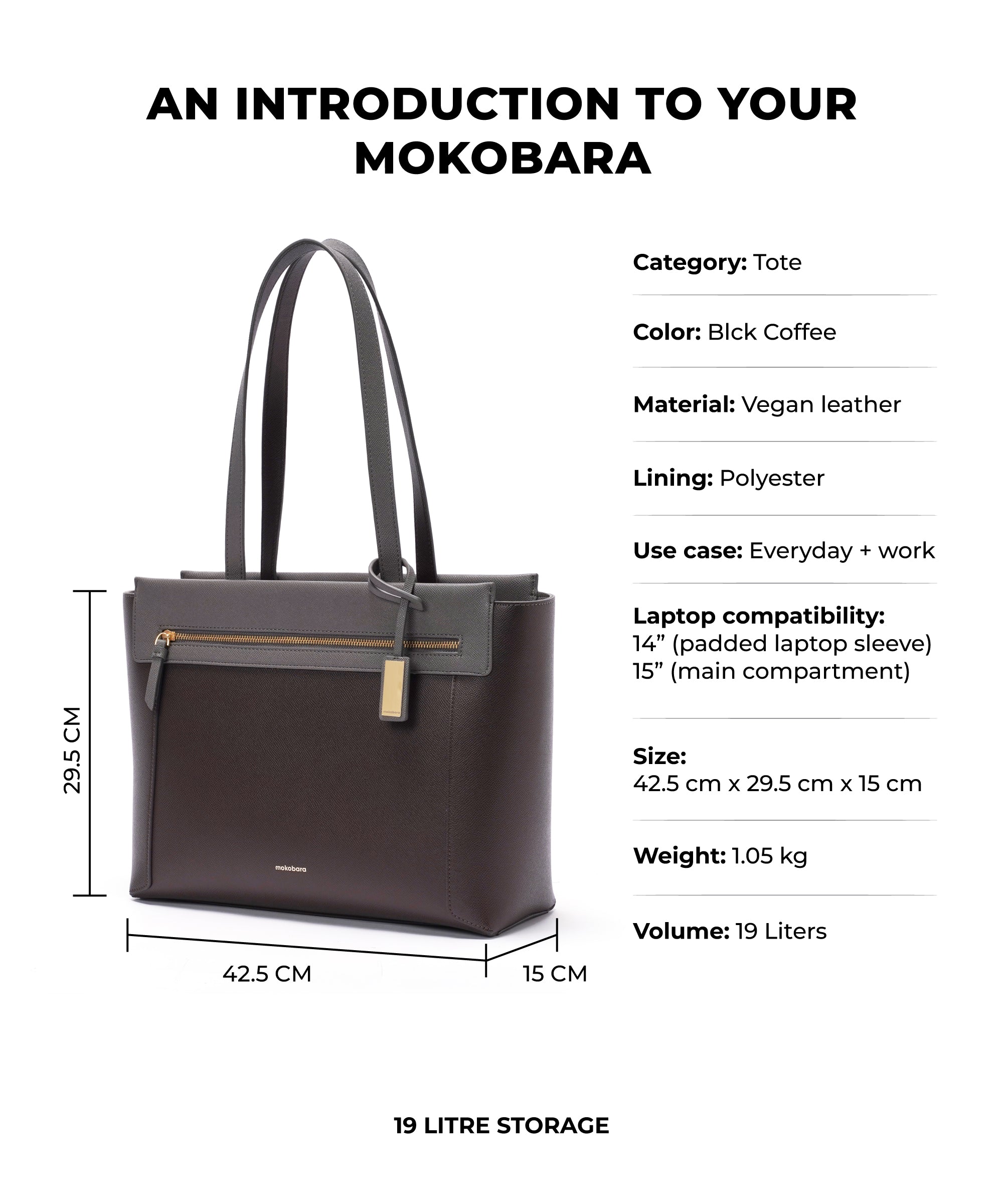 Color_Black coffee 3.0 | The Dawn Tote