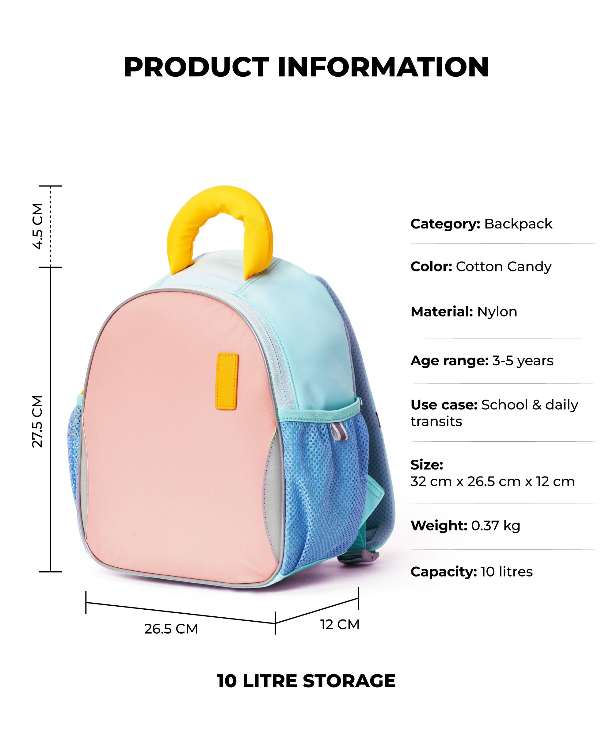 Color_Cotton Candy | The Dim Sum Backpack - 10L