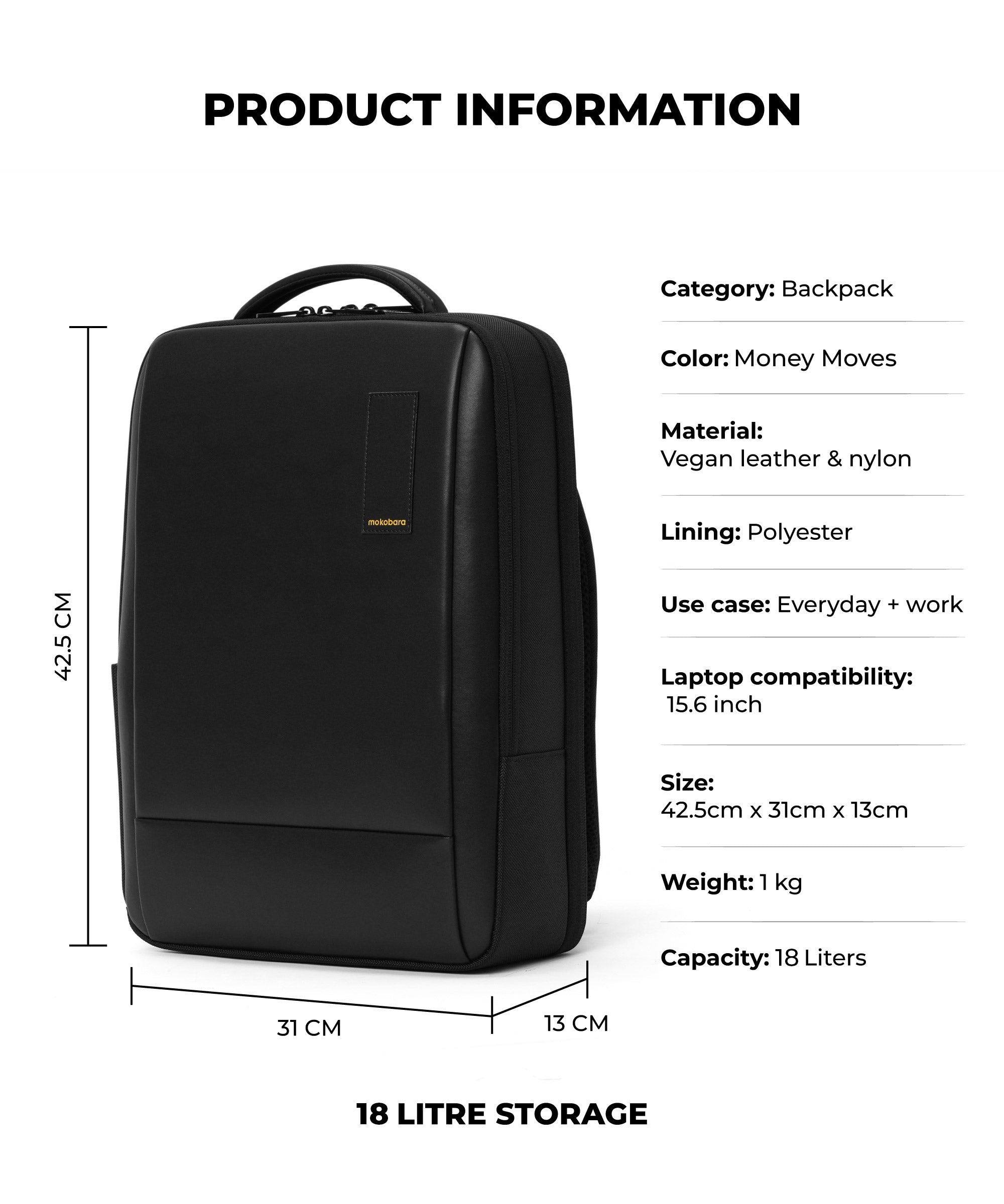 Color_Money Moves | The Element Backpack - 18L