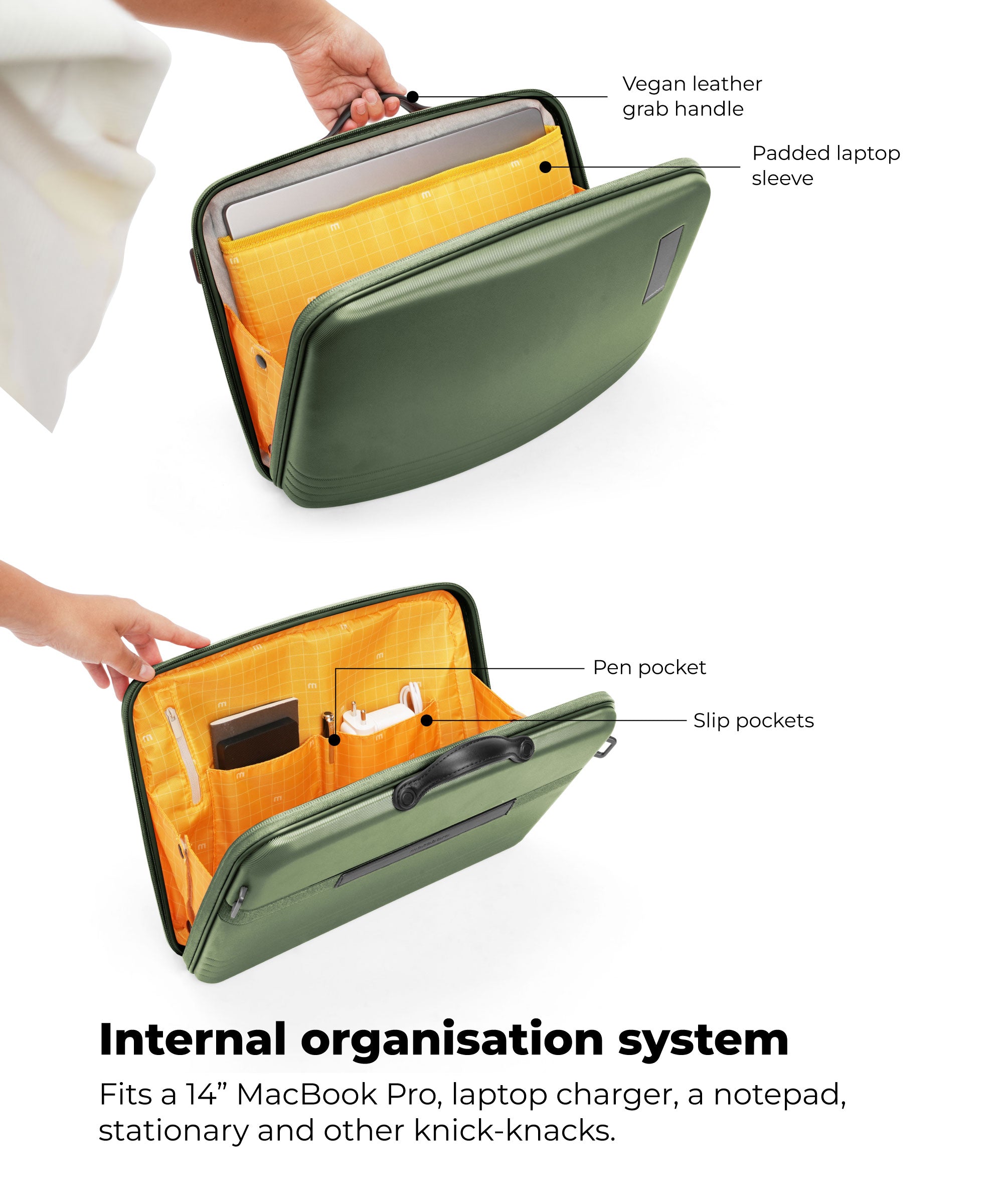 Color_Seaweed Green | The Hard Shell Briefcase