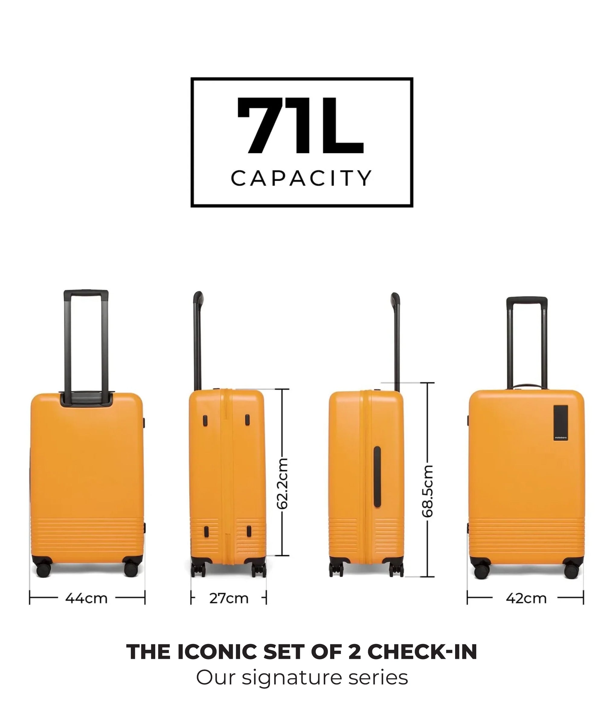 Color_Sunnyside Yellow | The Iconic Luggage_Set of 2(Check-in + Check-in Large)