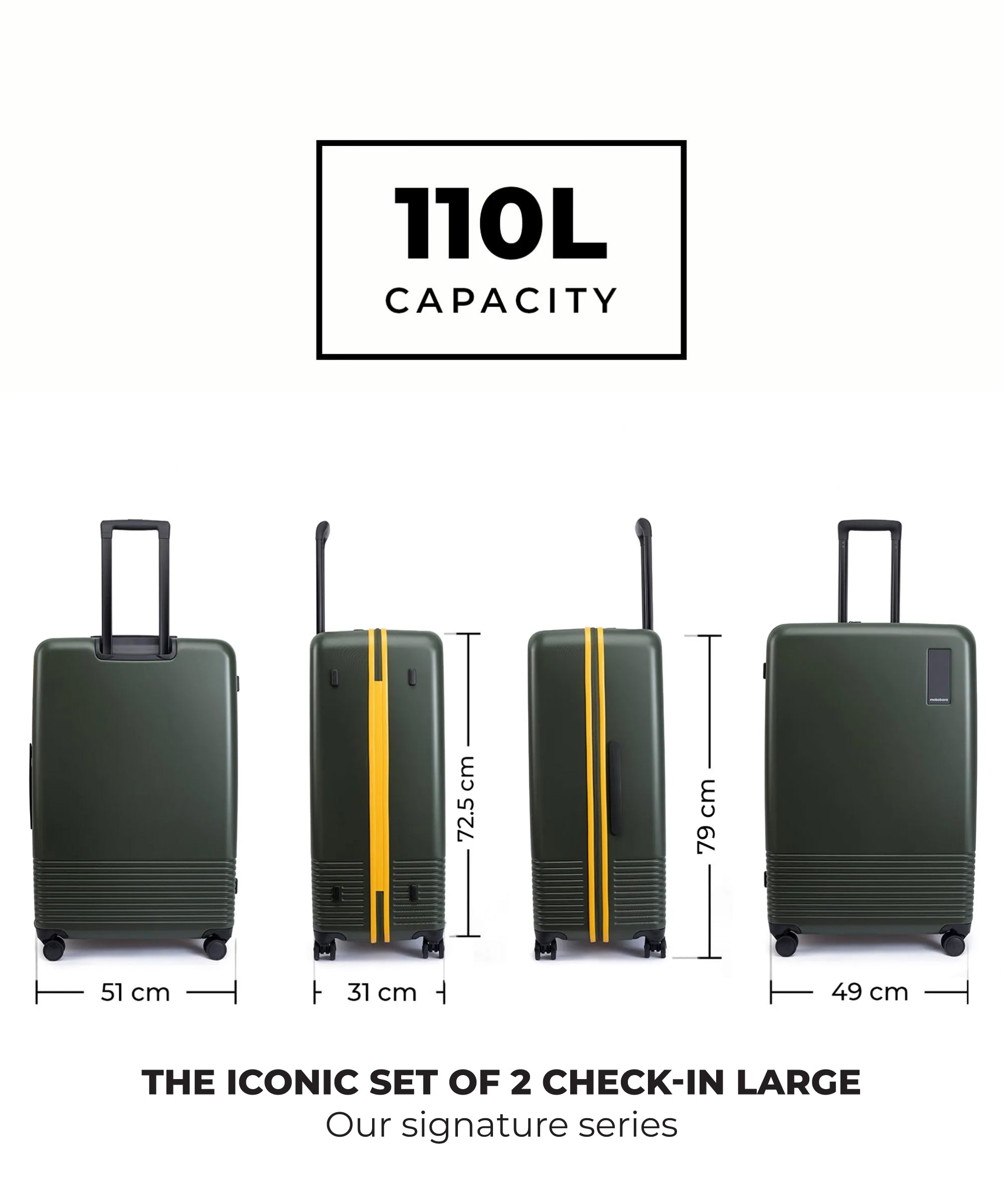 Color_Forest Sunray | The Iconic Luggage_Set of 2(Check-in + Check-in Large)