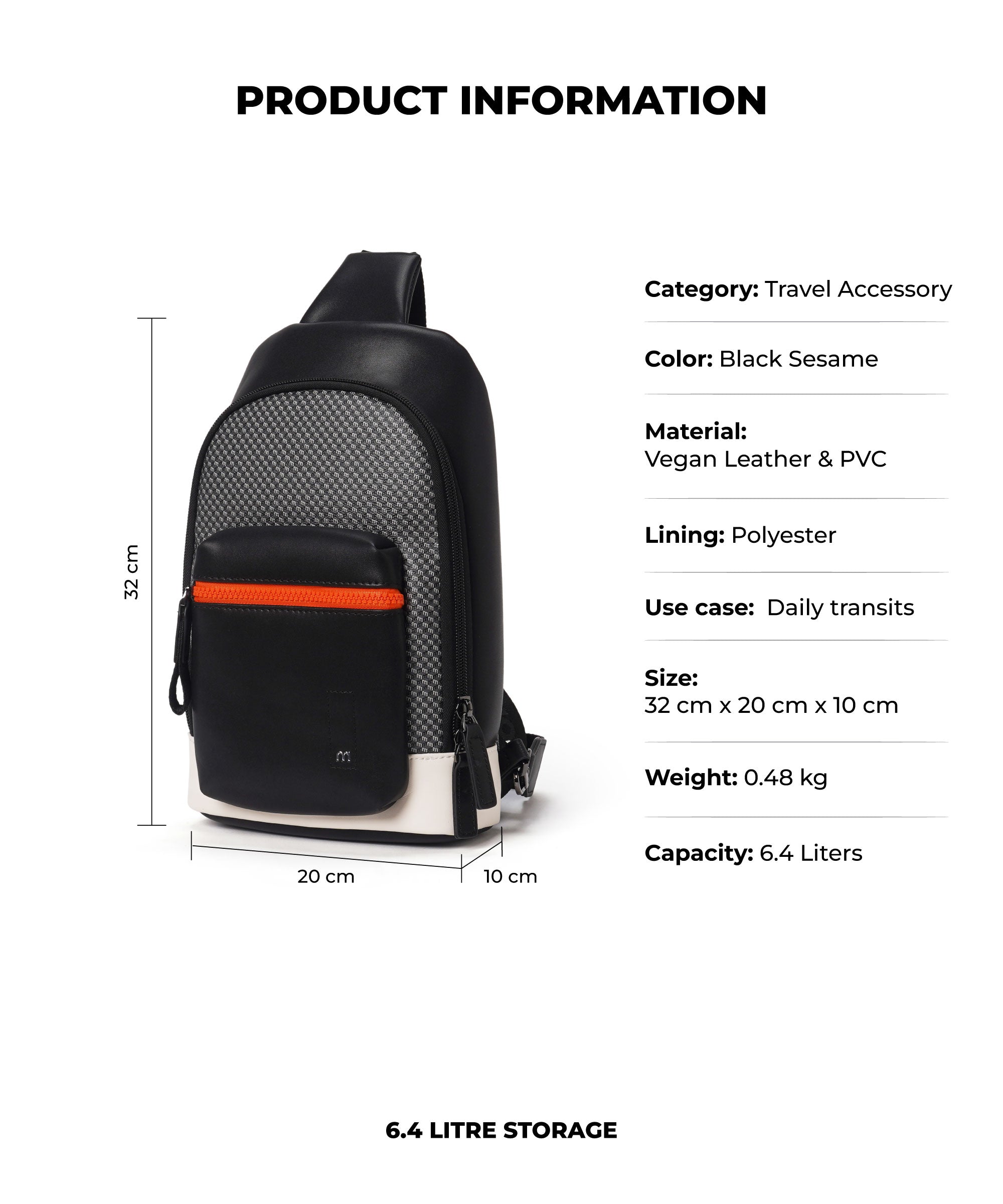 Color_Black Sesame | The Memo Crossbody