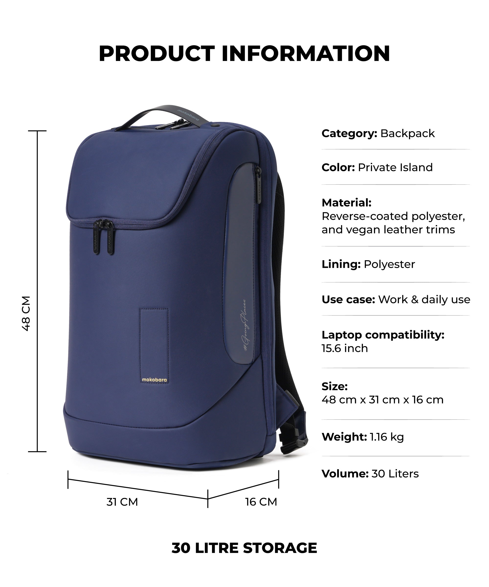 Color_Private Island | The Transit Backpack - 30L