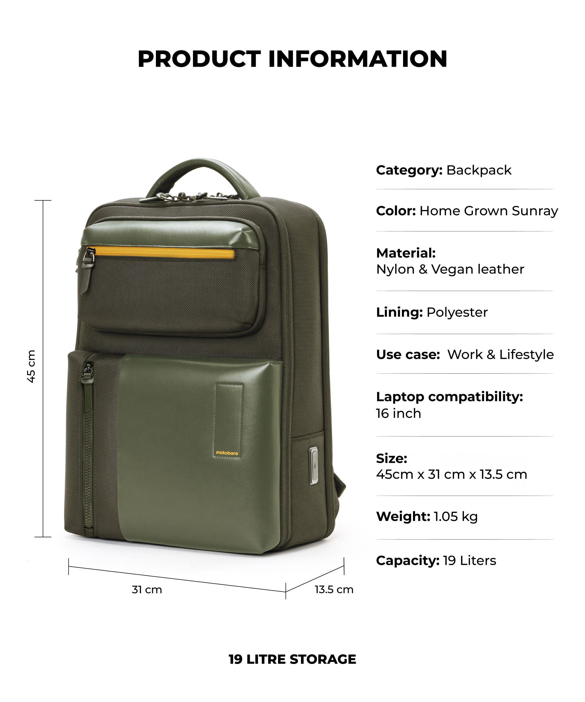 Color_Homegrown 2.0 | The Work Backpack - 19L