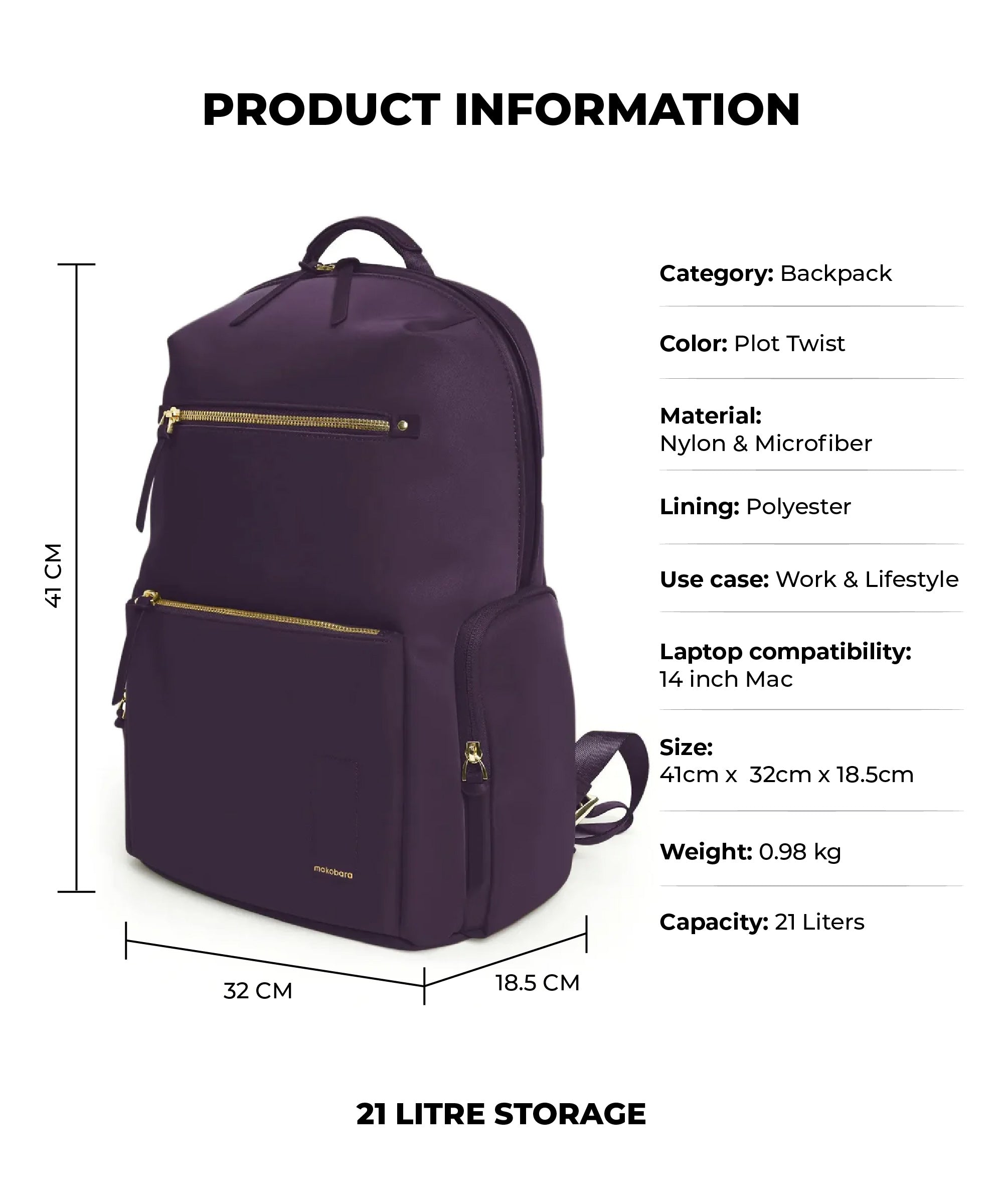 Color_Plot Twist | The Bliss Backpack - 21L