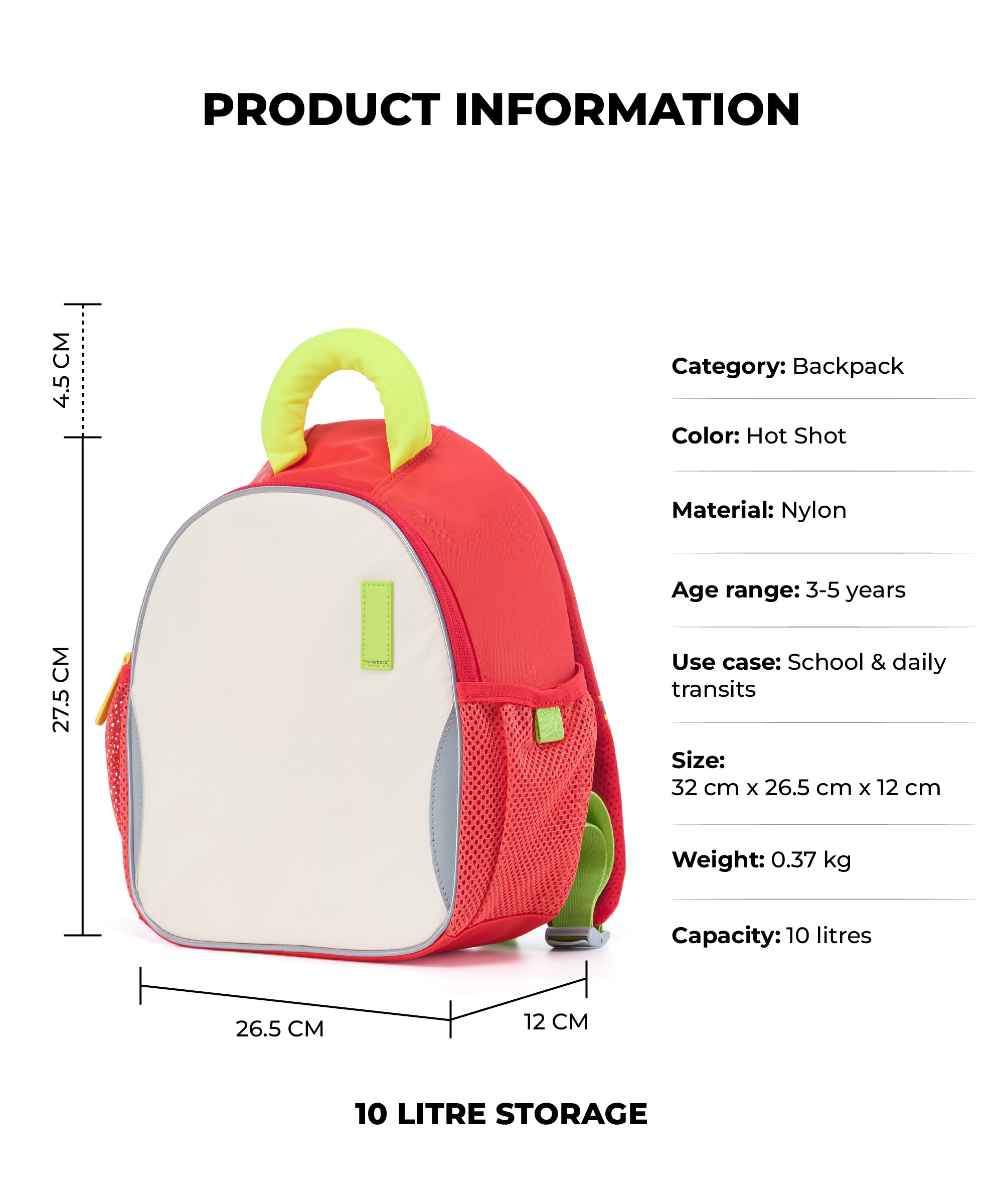 Color_Hot Shot | The Dim Sum Backpack - 10L