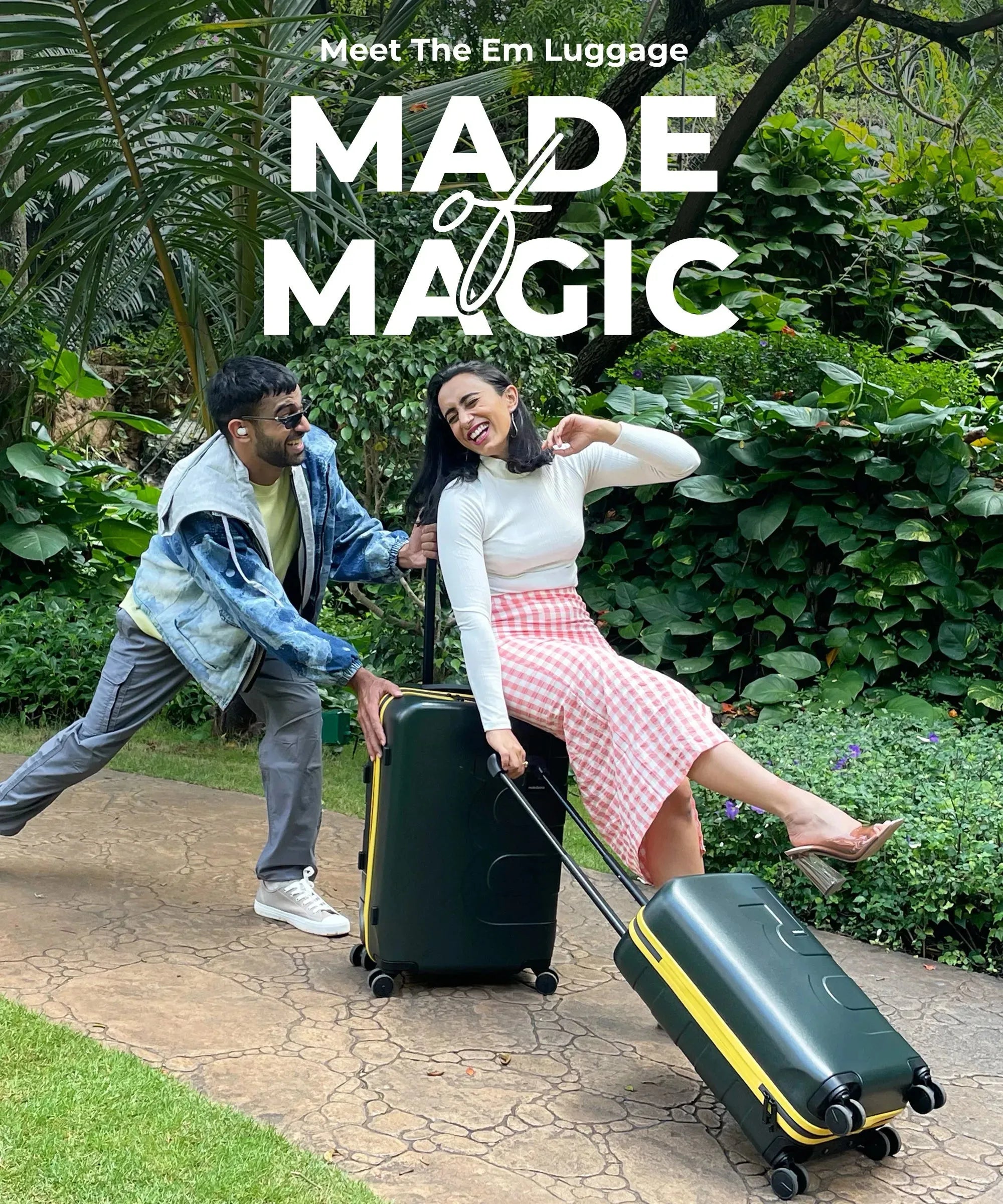 Color_4AM Forest Sunray (Limited Edition) | The Em Set of 2 Luggage