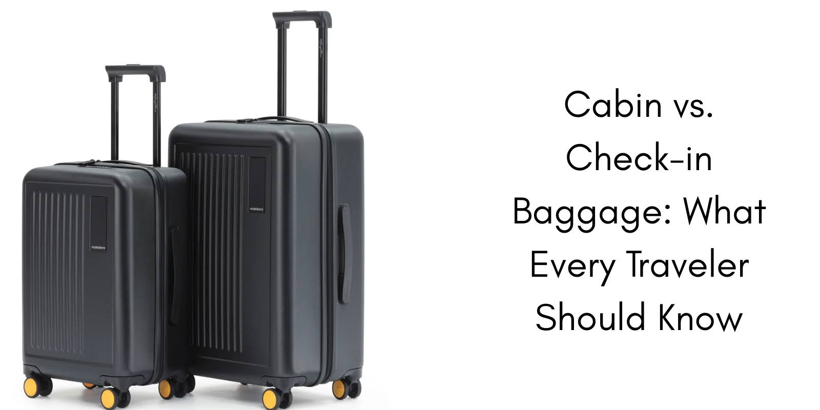 Cabin vs. Check-in Baggage