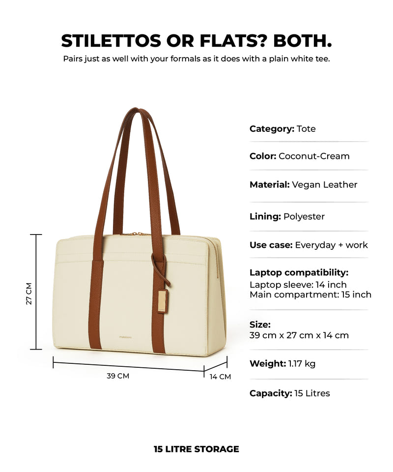 Color_Coconut Cream | The Celeste Tote