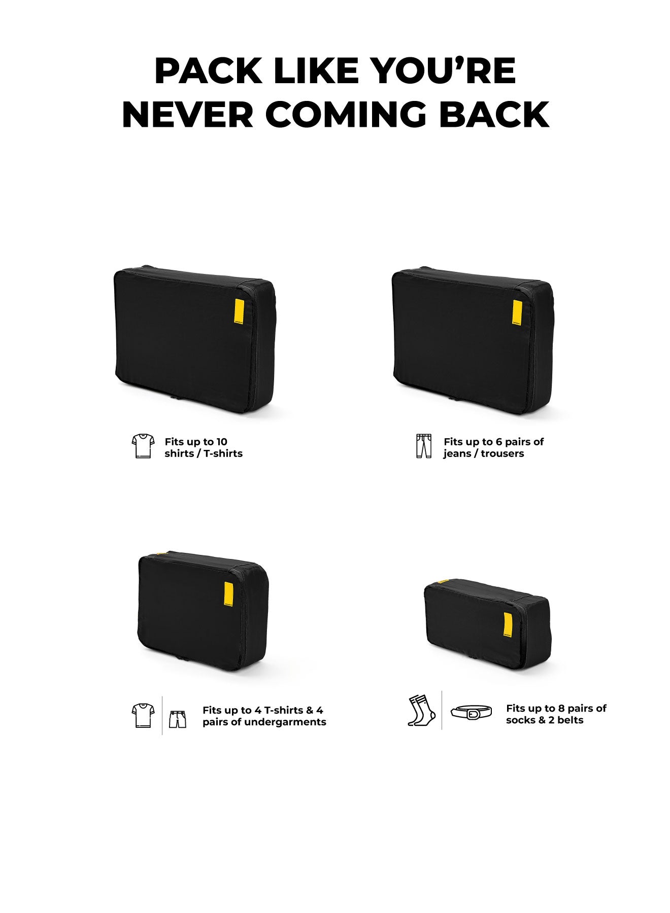 Color_Money Moves | The Packing Cubes (Set of 4)