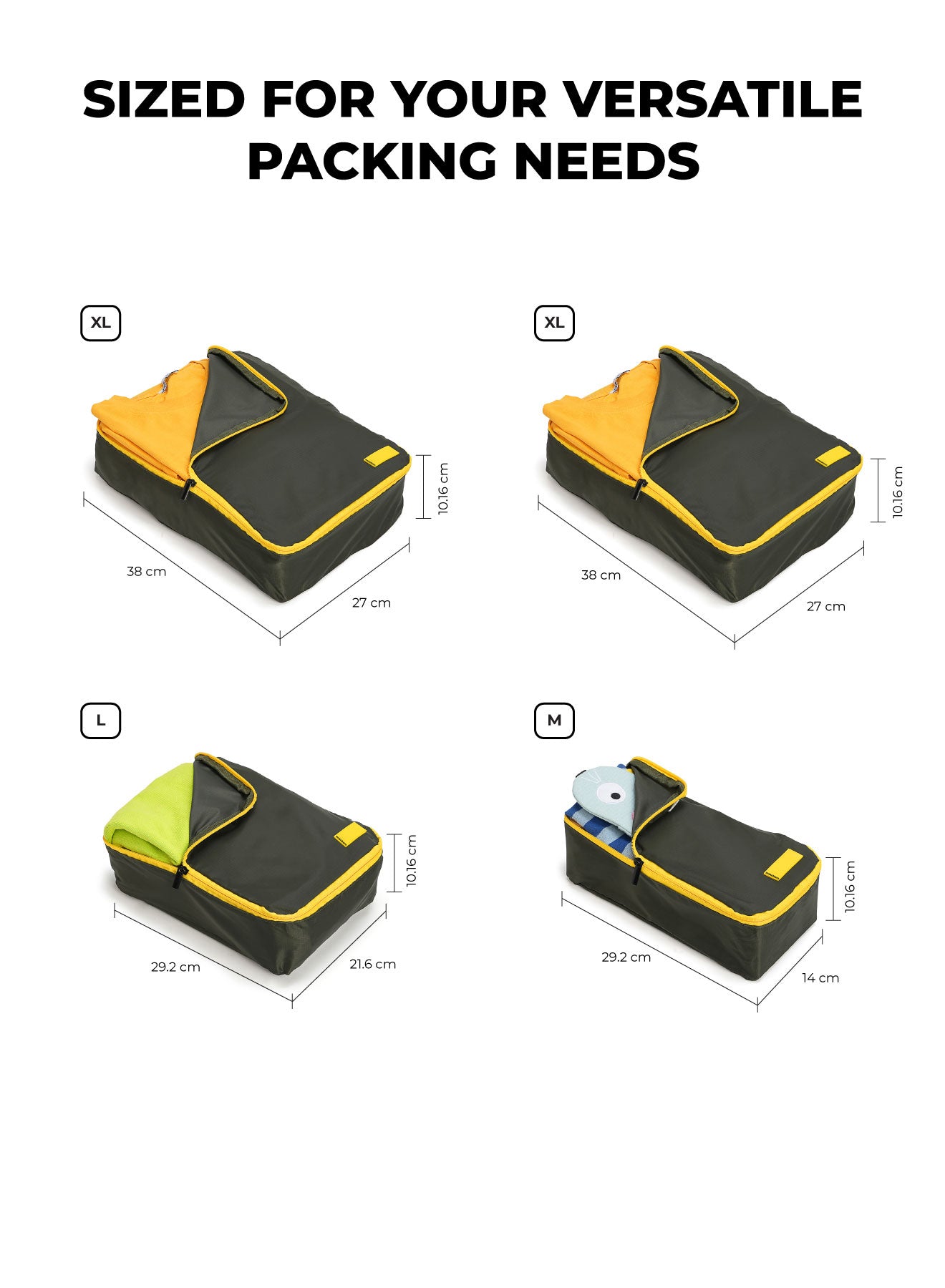 Color_Homegrown Sunray | The Packing Cubes (Set of 4)