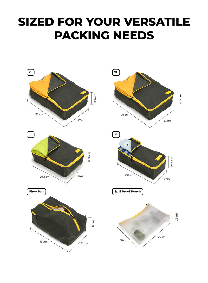 Color_Homegrown Sunray | The Packing Cubes (Set of 6)