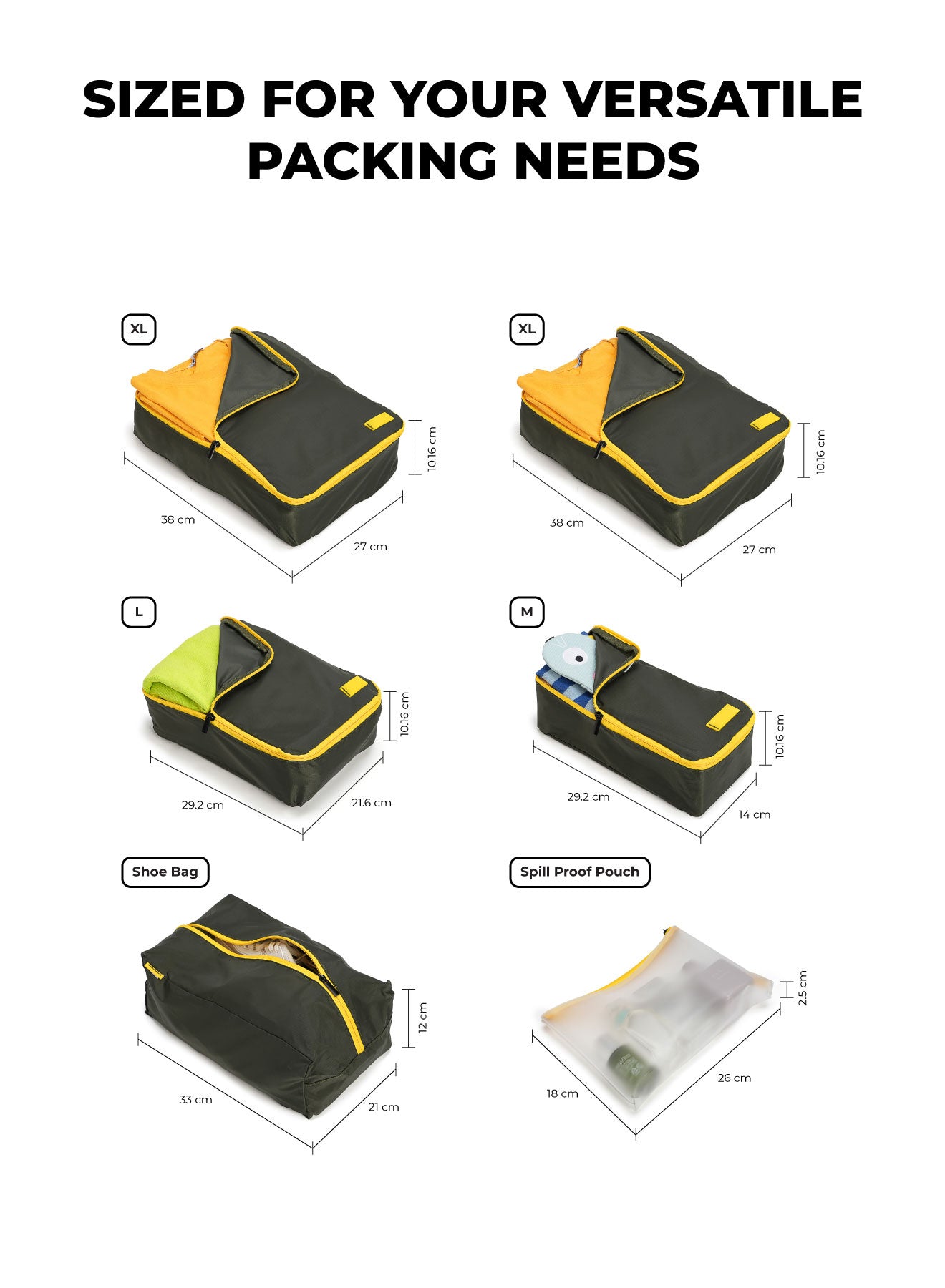 Color_Homegrown Sunray | The Packing Cubes (Set of 6)