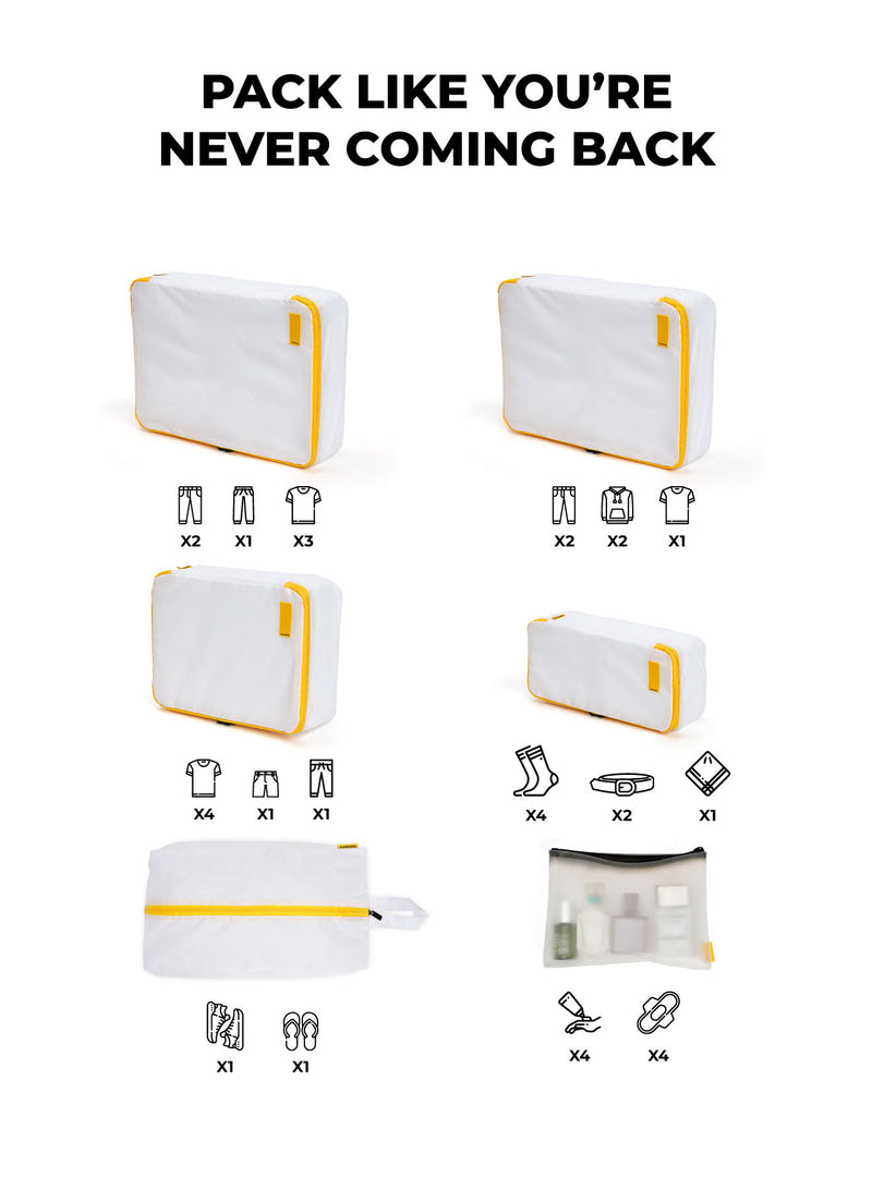 Color_Still Loading Sunray | The Packing Cubes (Set of 6)