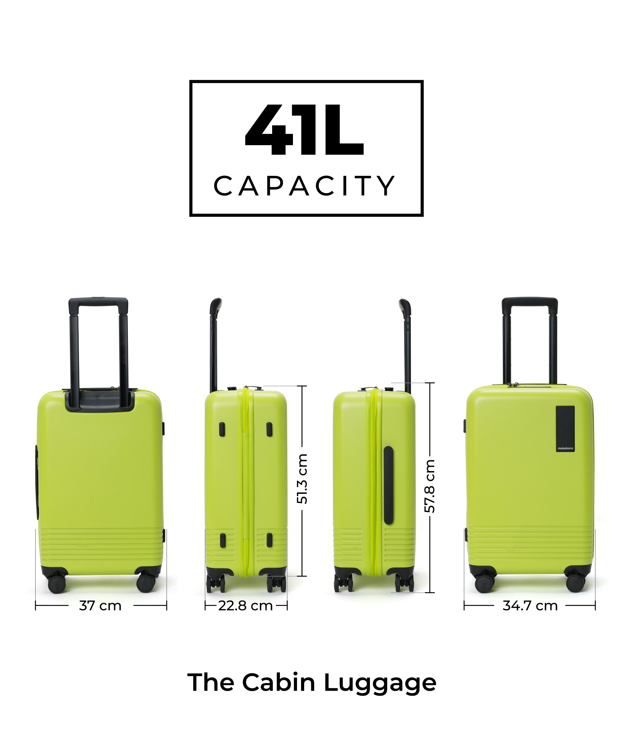Color_Happy Green | Set of 3 Luggage