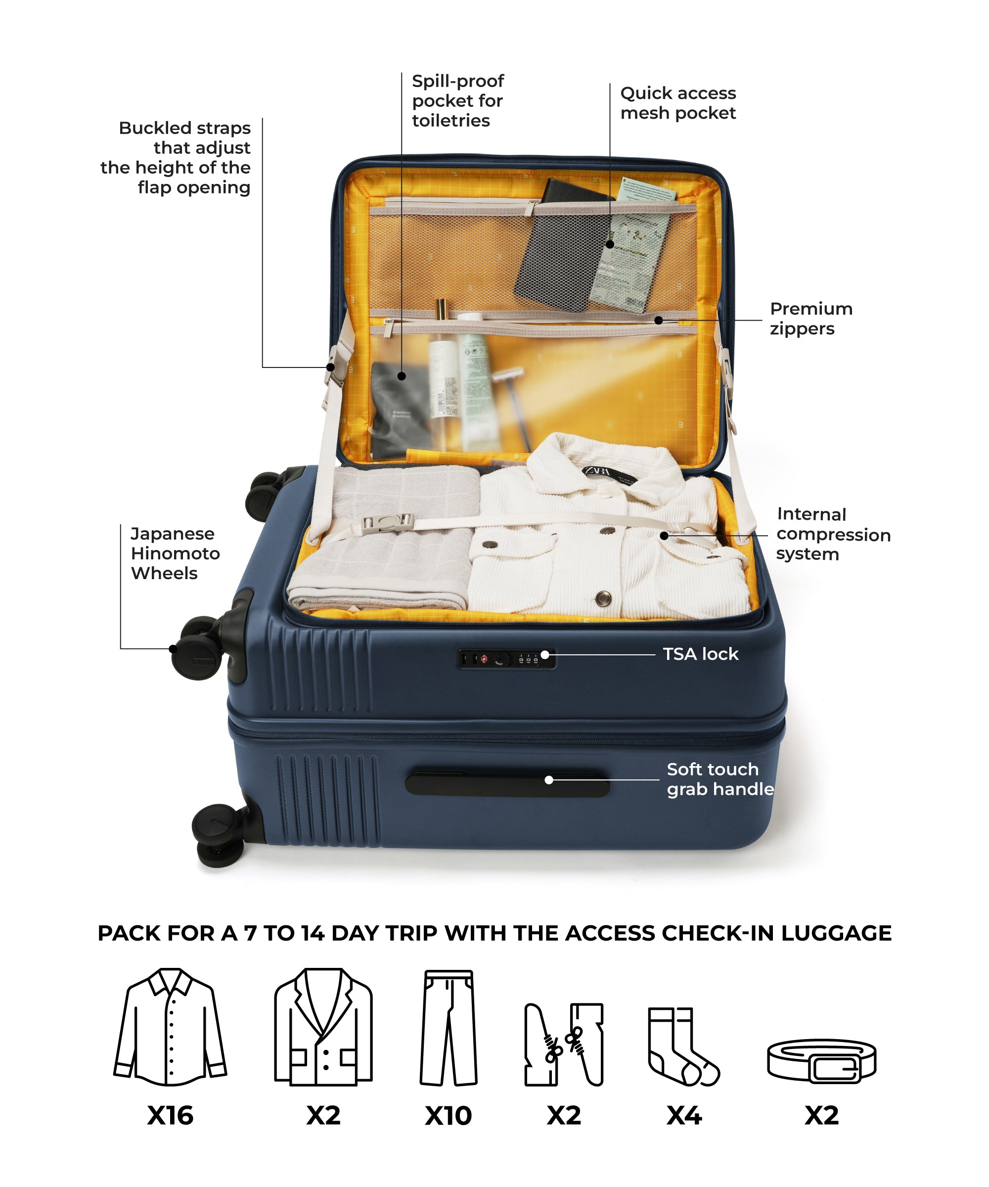 Color_Ocean Sunray | The Access Check-in Luggage