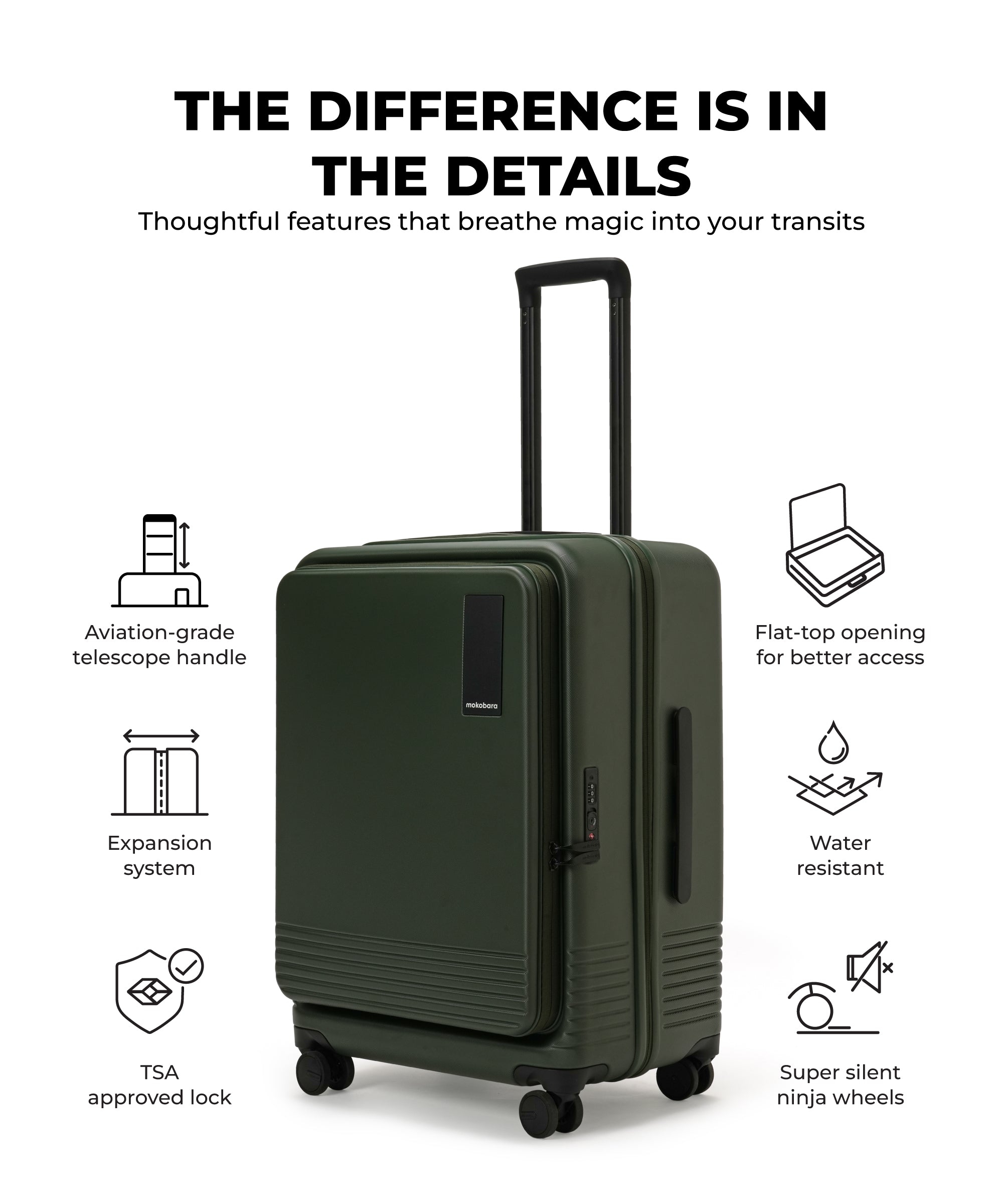 Color_Seaweed Green | The Access Check-in Luggage