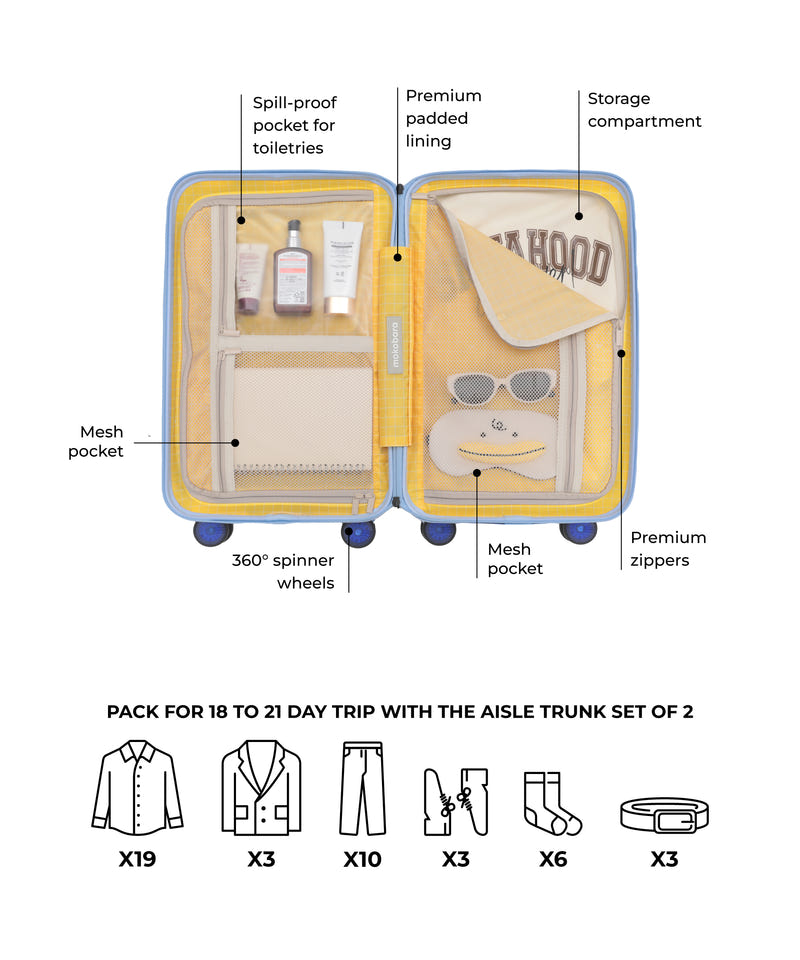 Color_Shy Blue | The Aisle Trunk - Set of 2