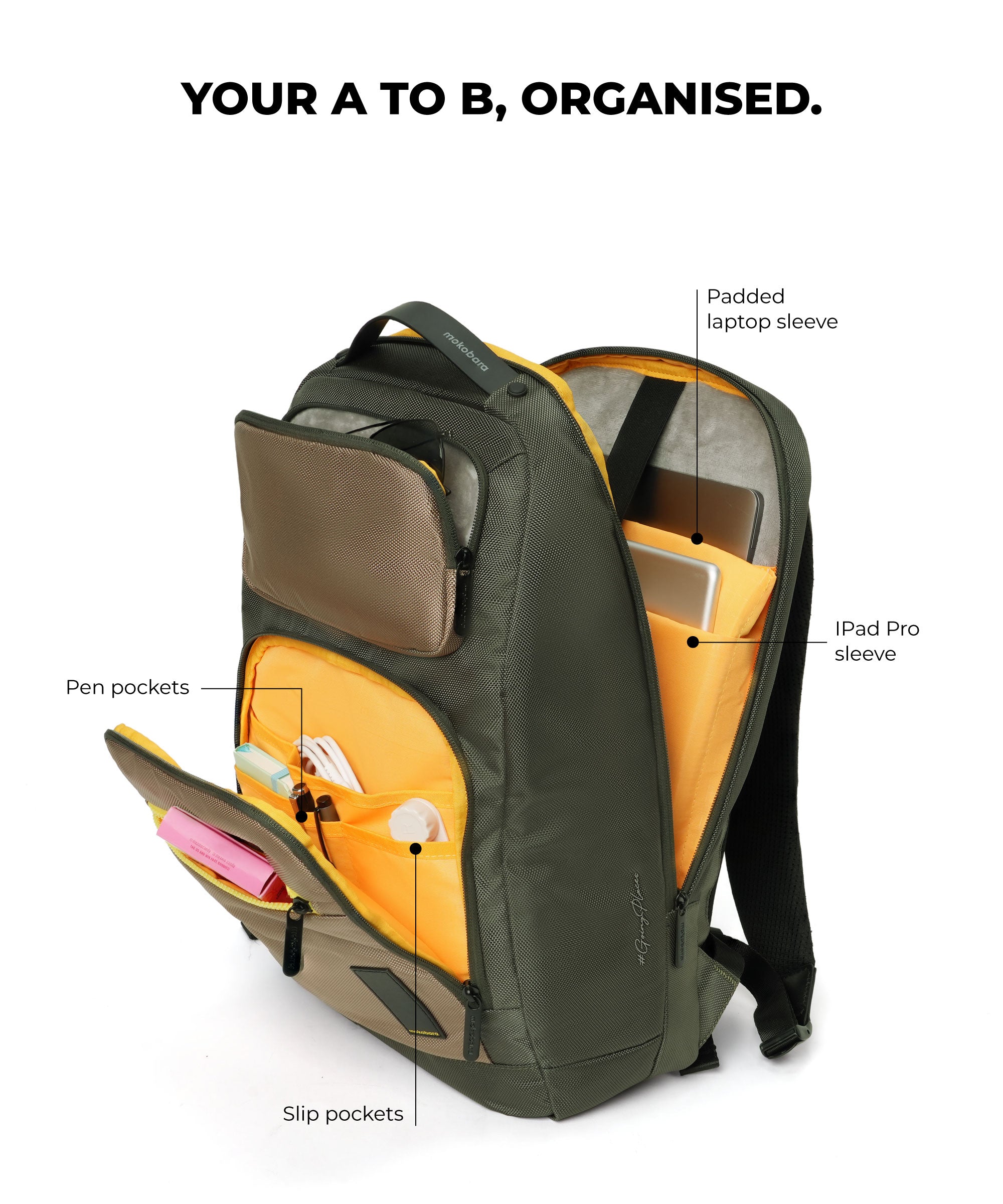 Organised backpacks online