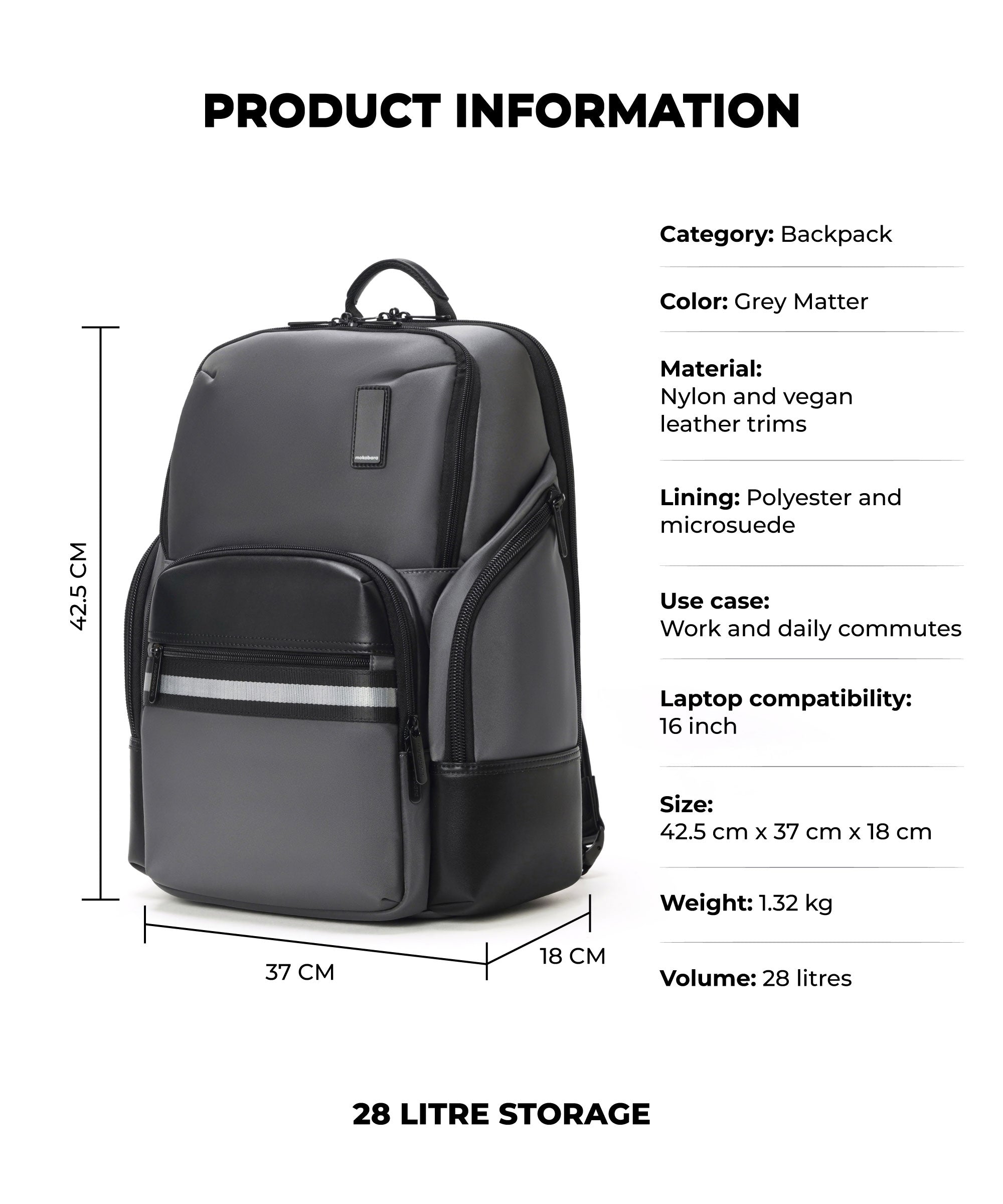 Color_Grey Matter | The Coupe Backpack