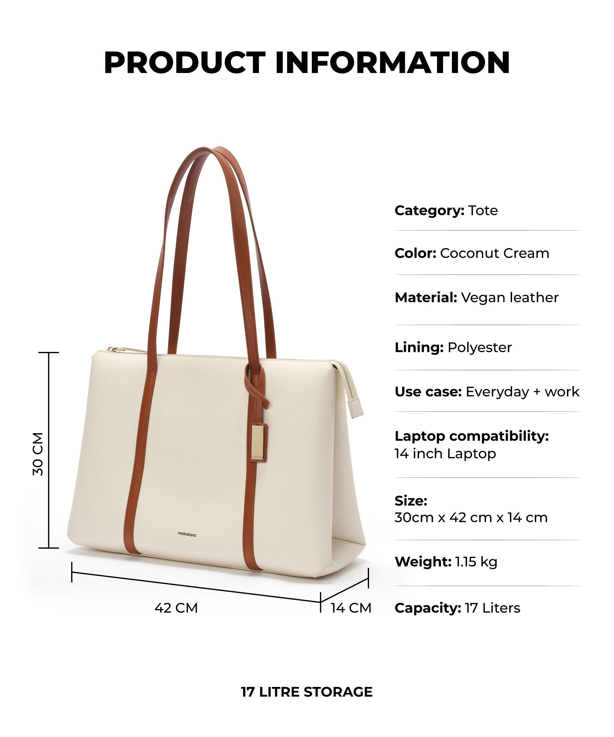 Color_Coconut Cream 3.0 | The Easy Going Tote