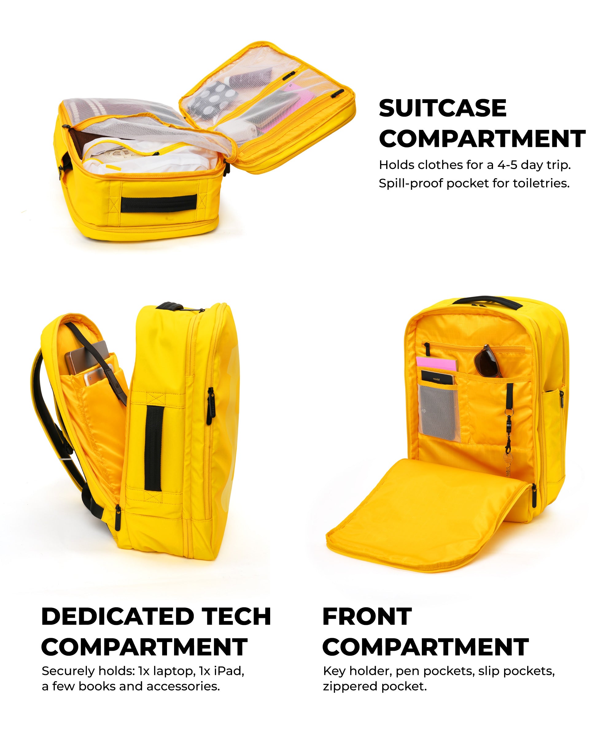 Color_ Enough Yellow 2.0 | The Em Travel Backpack - 45L