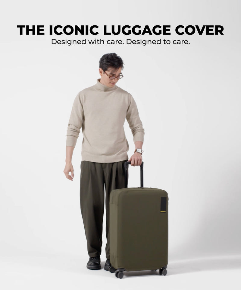 Size_Check-in - Seaweed Green | The Iconic Luggage Cover