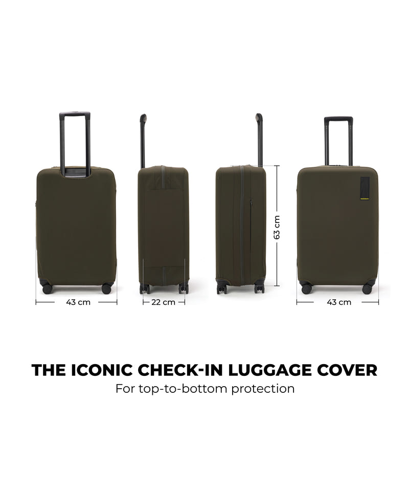 Size_Check-in - Seaweed Green | The Iconic Luggage Cover