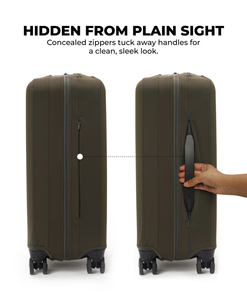 Size_Check-in Large- Seaweed Green | The Iconic Luggage Cover