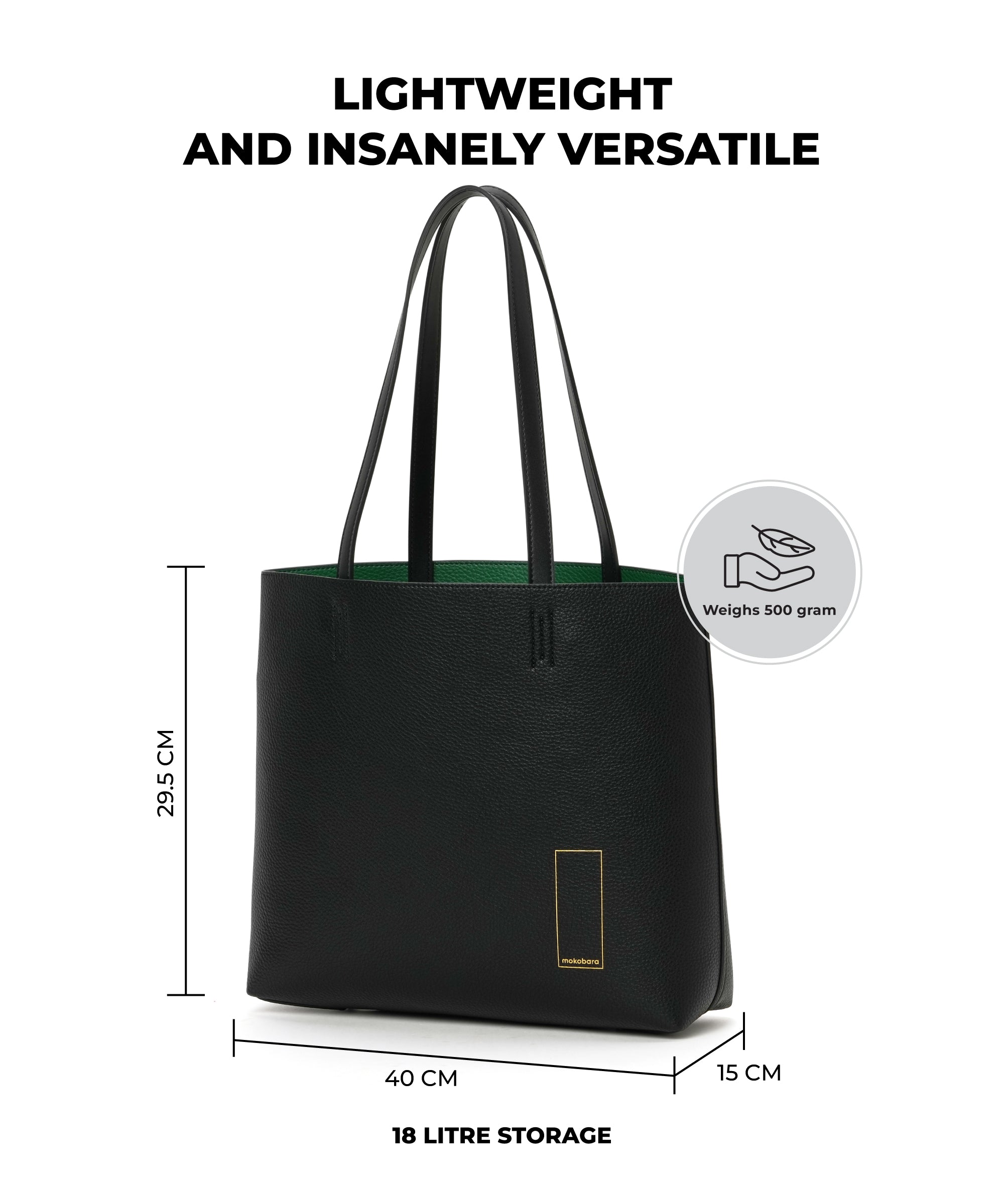 Black best sale reversible tote