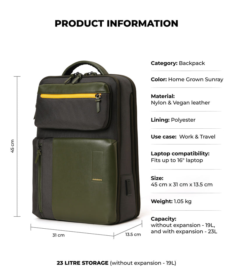 Color_Home Grown Sunray | The Overnighter Backpack - 23L