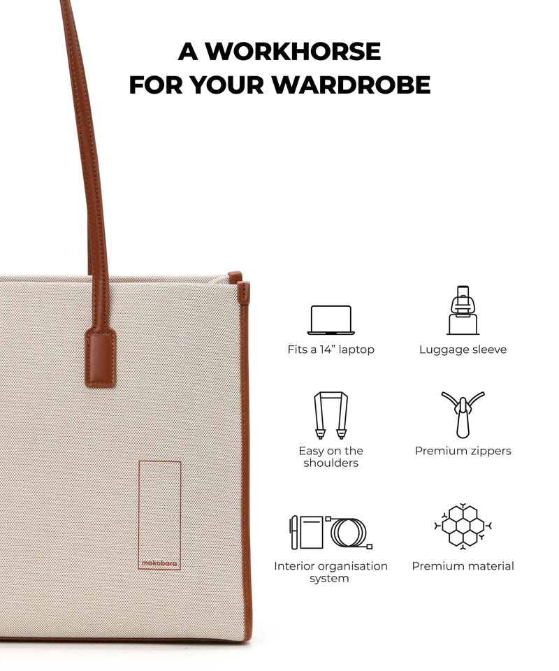 Color_Coconut Cream | The Skye Tote 