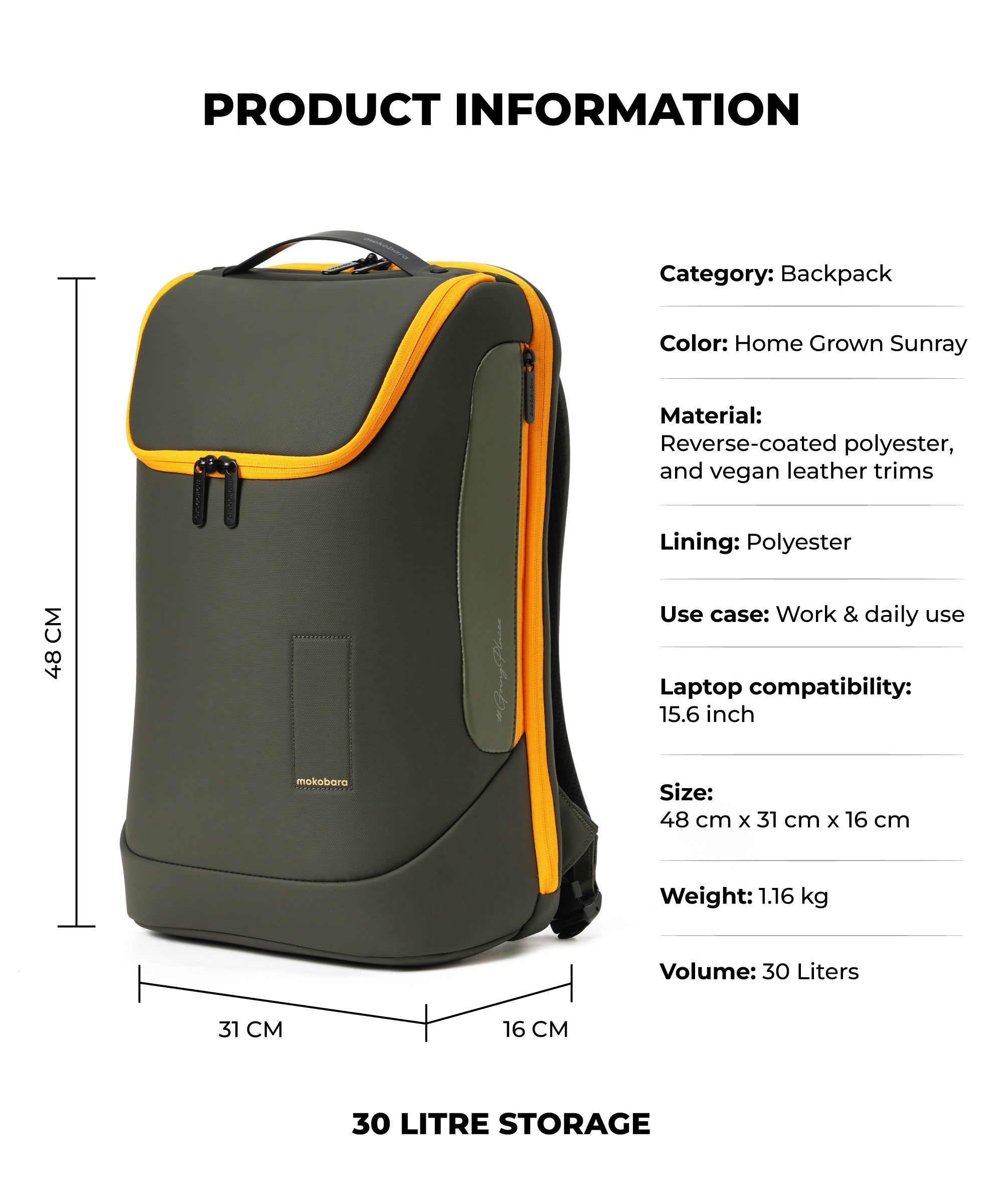 Color_Home Grown Sunray (Limited Edition) - 2.0 | The Transit Backpack - 30L