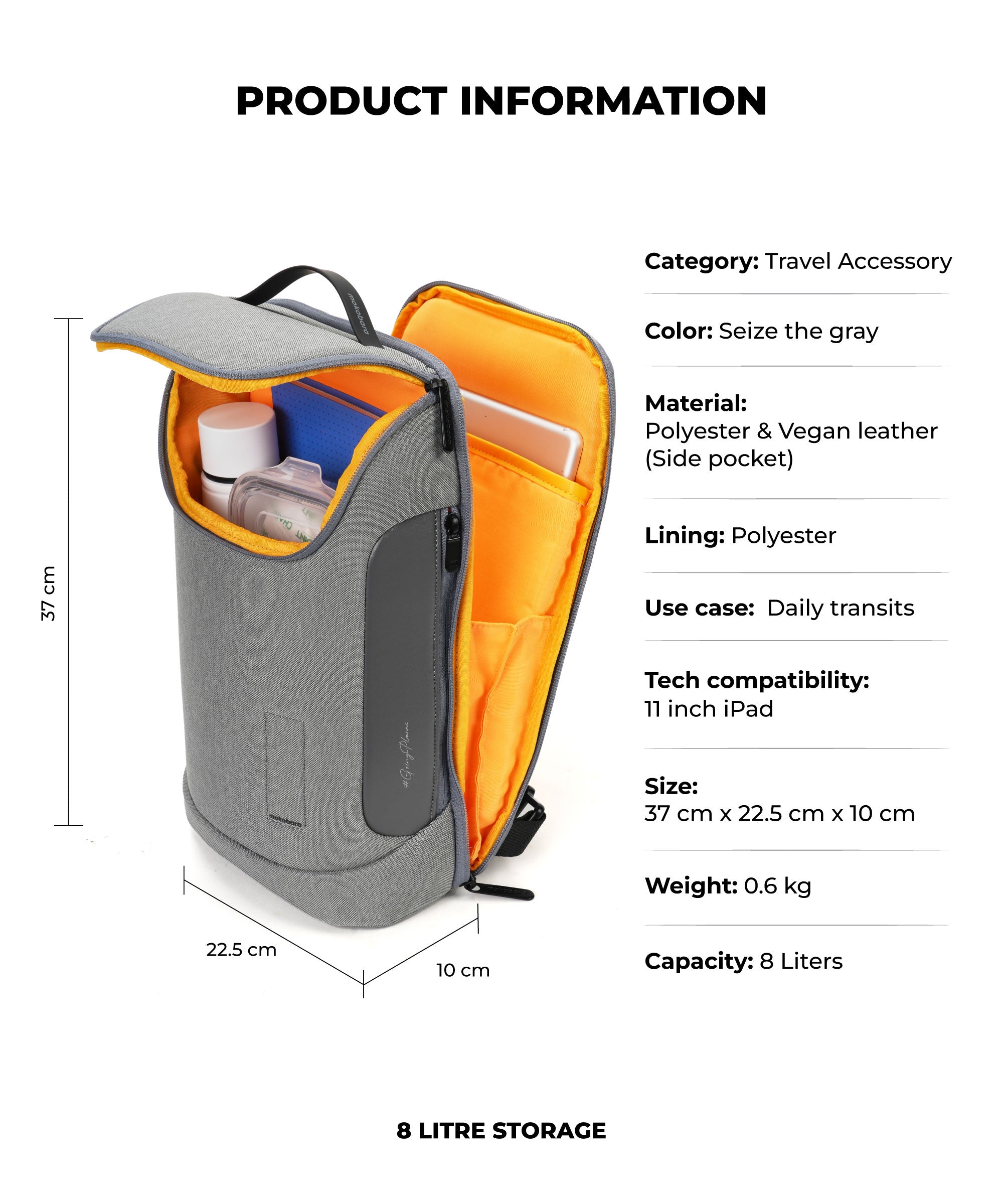 Color_Seize The Gray 2.0 | The Transit Crossbody Sling