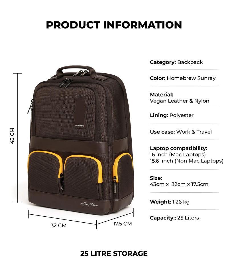 Color_Homebrew Sunray (Limited Edition) | The Terra Work Backpack - 25L