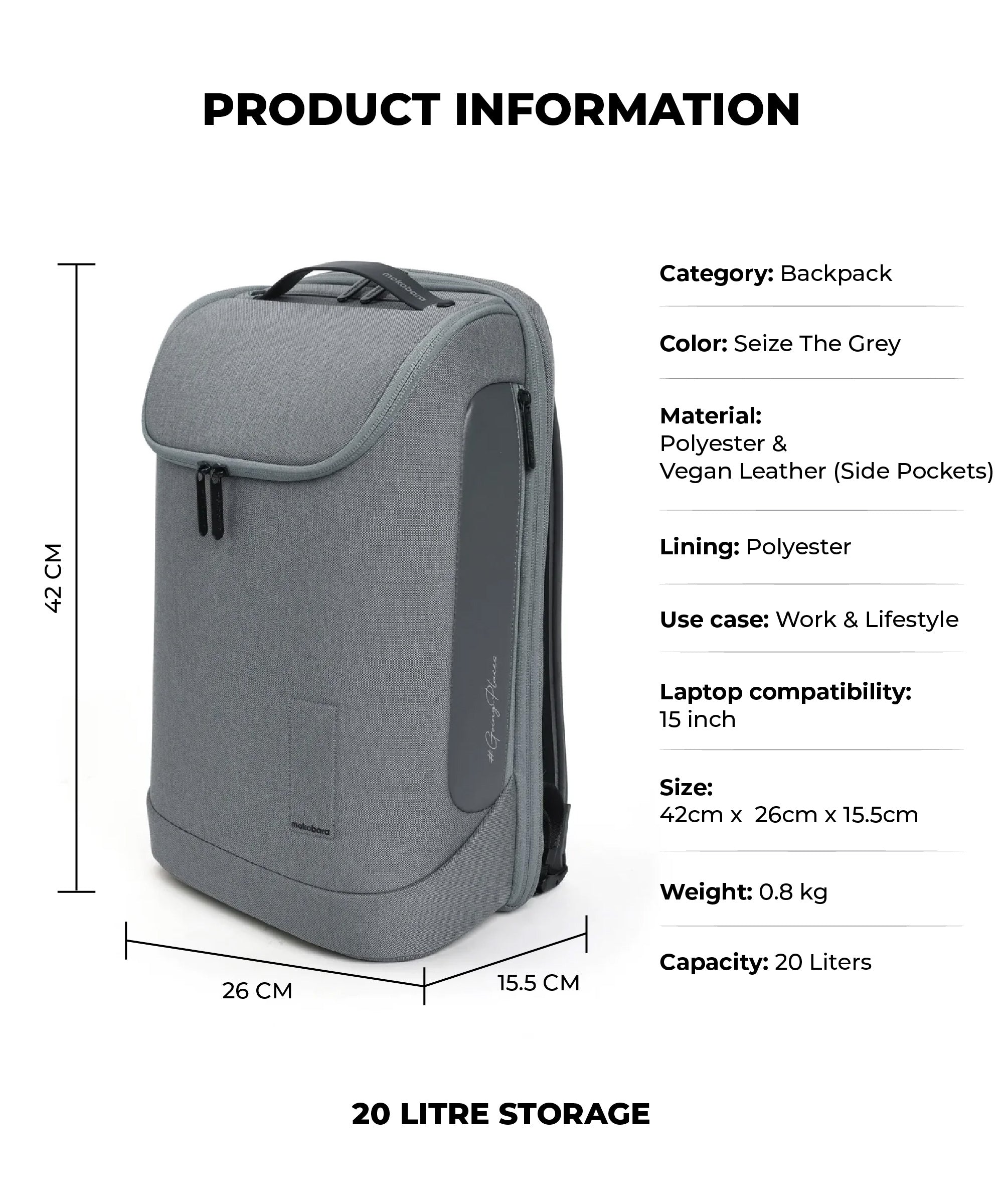 Color_Seize The Grey | The Transit Backpack - 20L